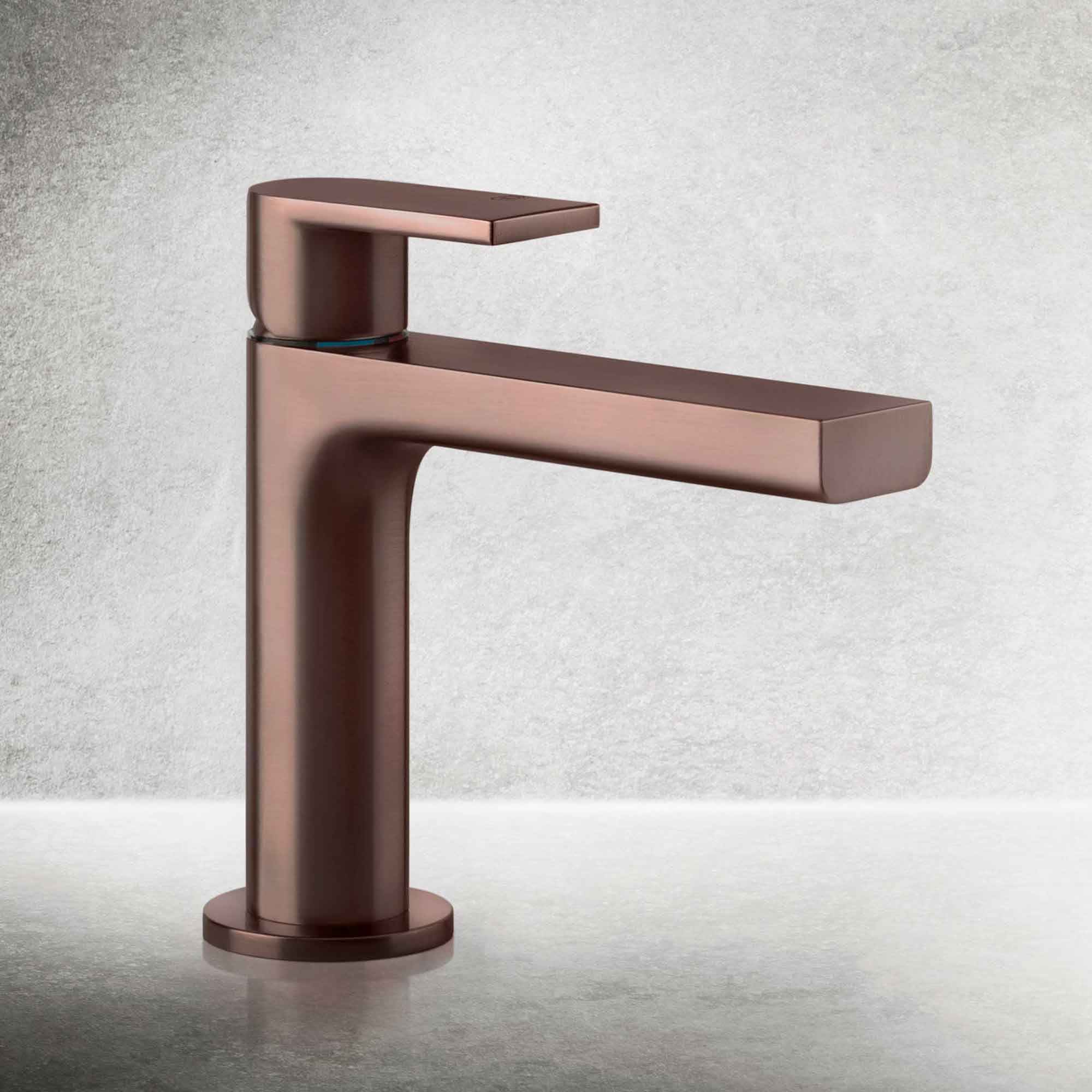 gessi via manzoni basin mixer copper brushed pvd