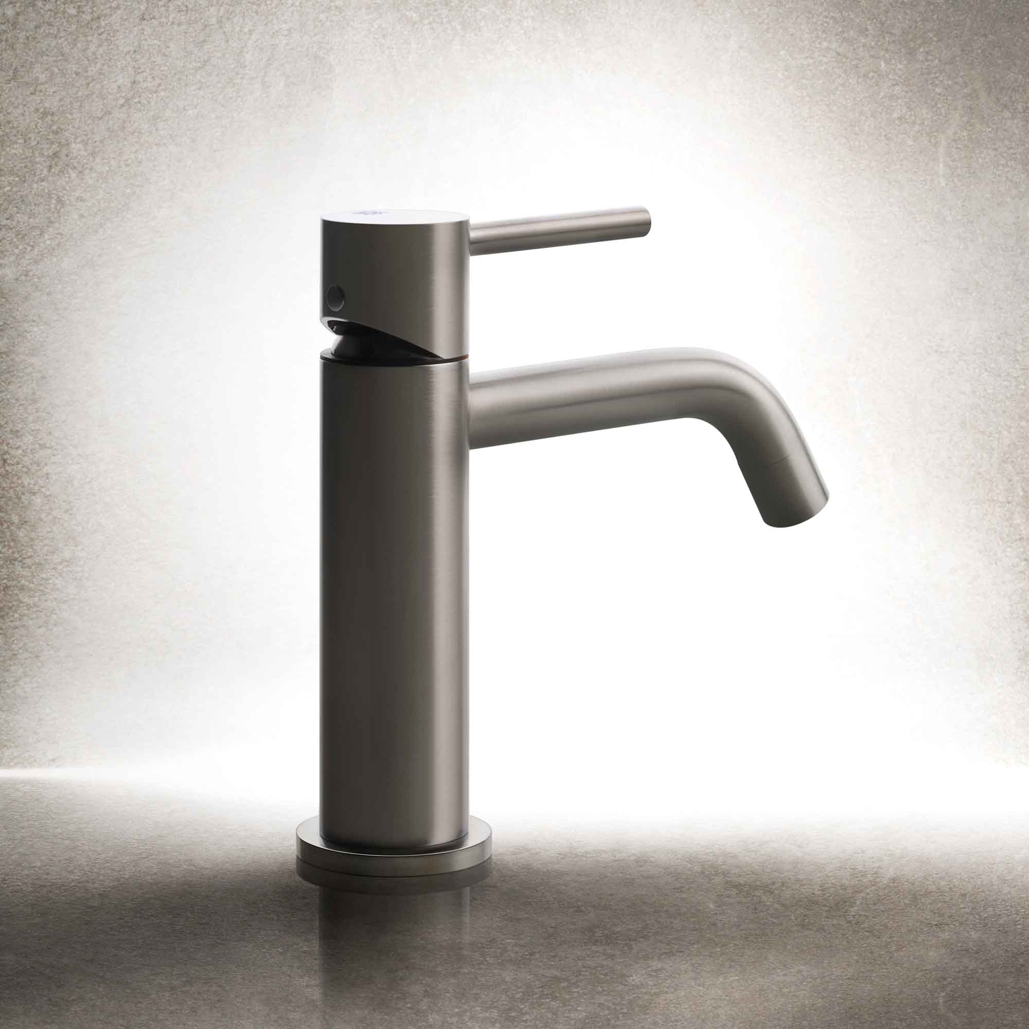 gessi via tortona basin mixer tap finox brushed nickel