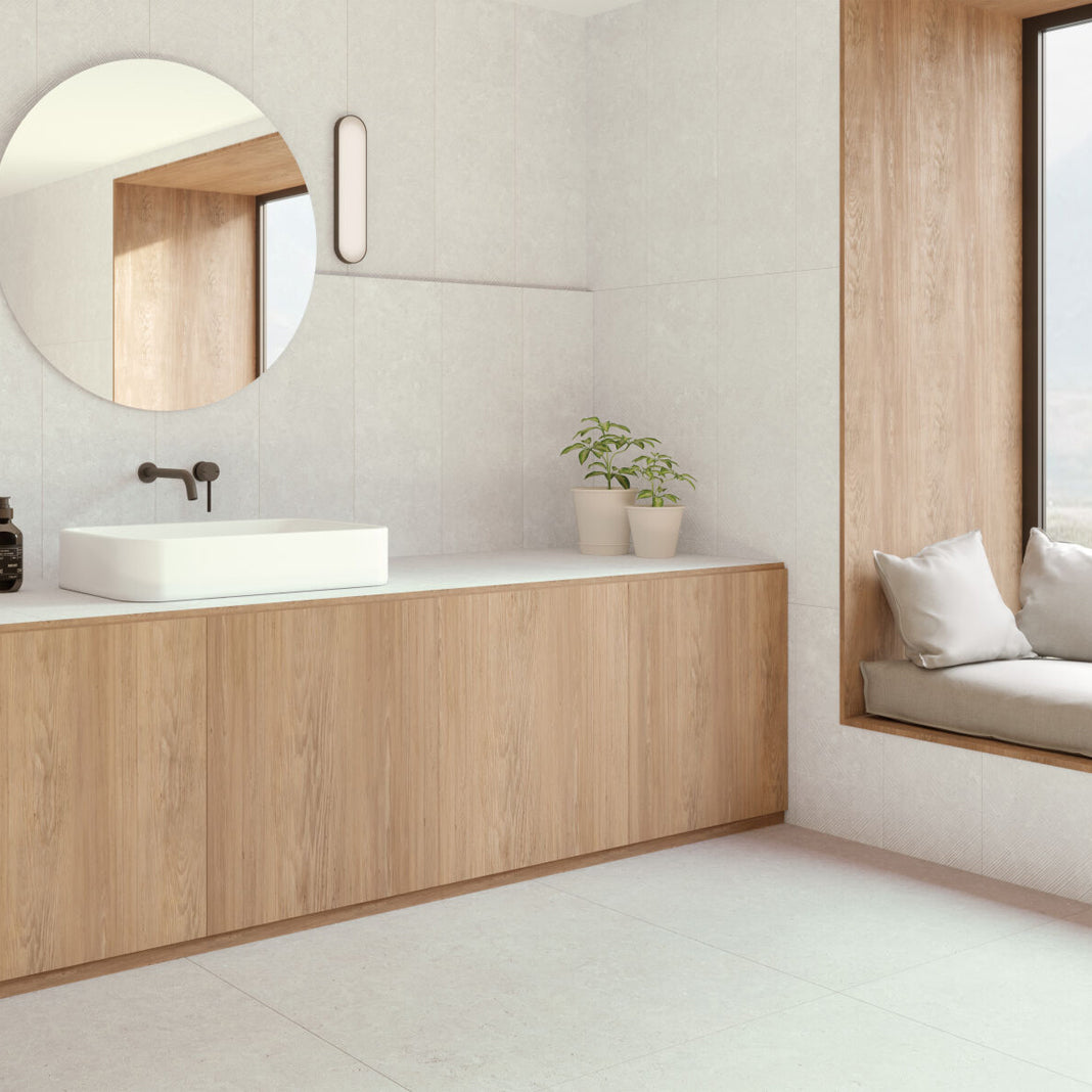 Ghent White Anti-Slip Porcelain Tile 60x120cm Matt