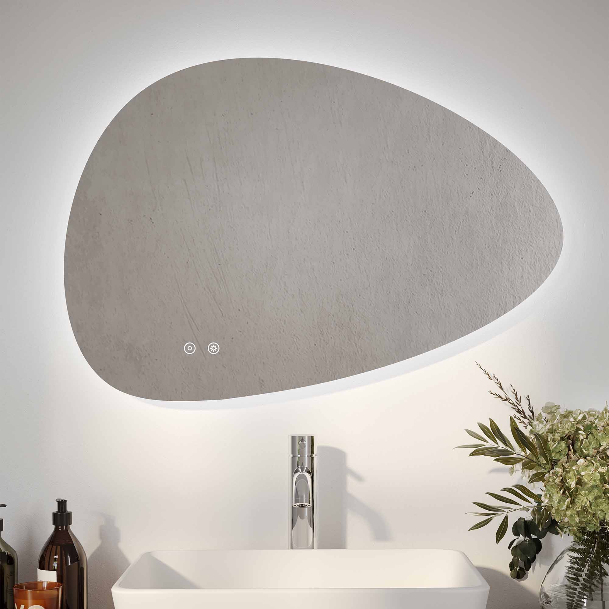 granlusso como led bathroom mirror 850x555mm