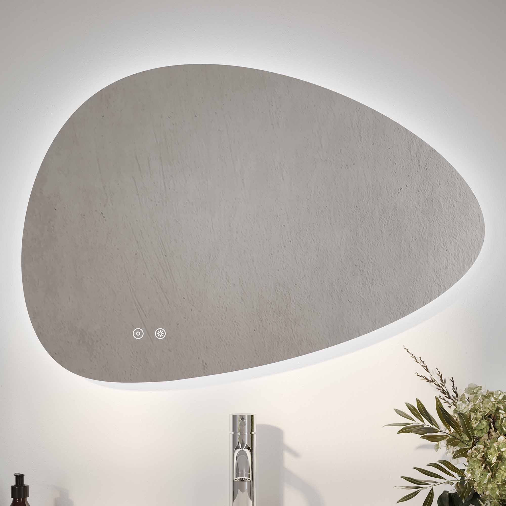 granlusso como led bathroom mirror 850x555mm