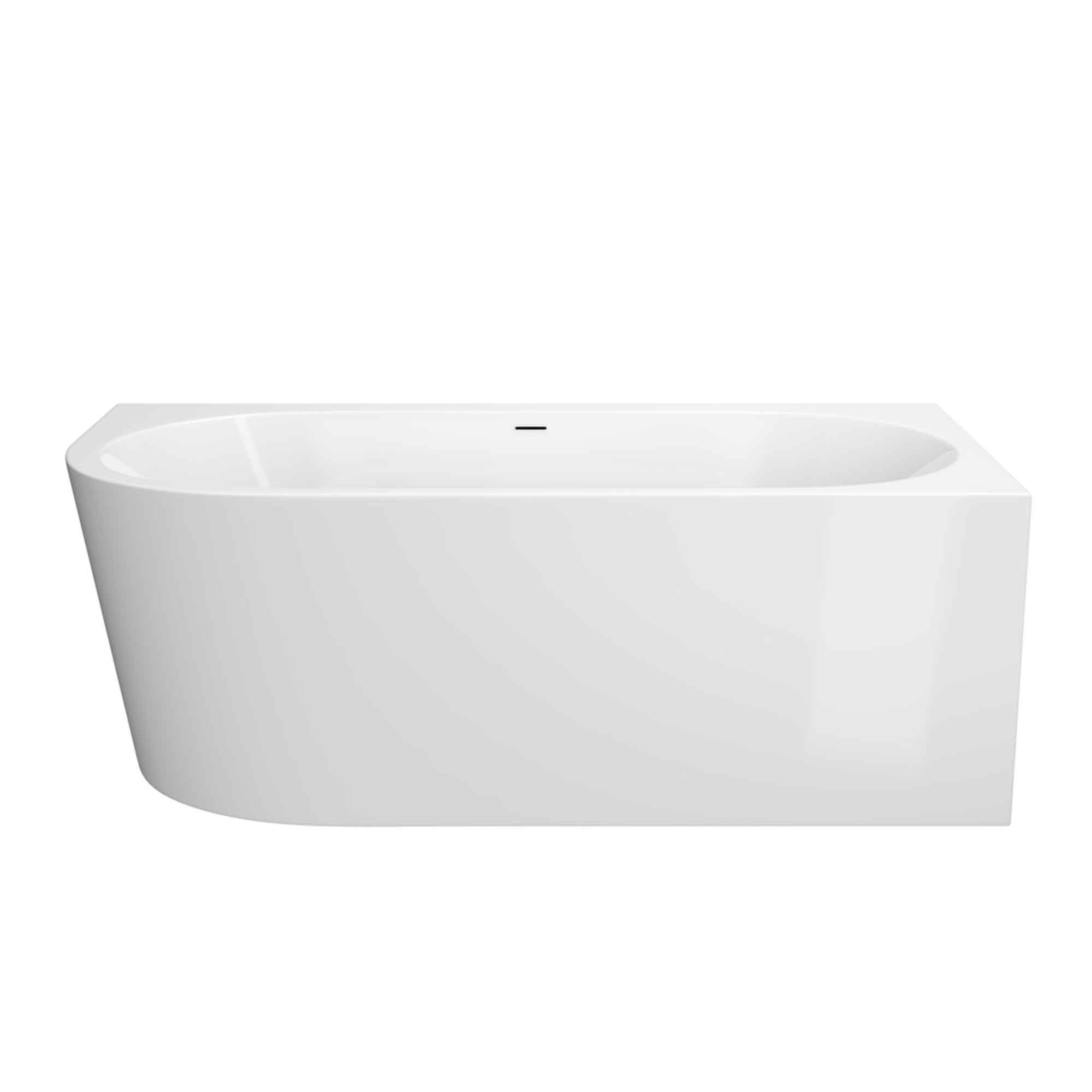 granlusso lucca 1500 freestanding back to wall corner bath acrylic white