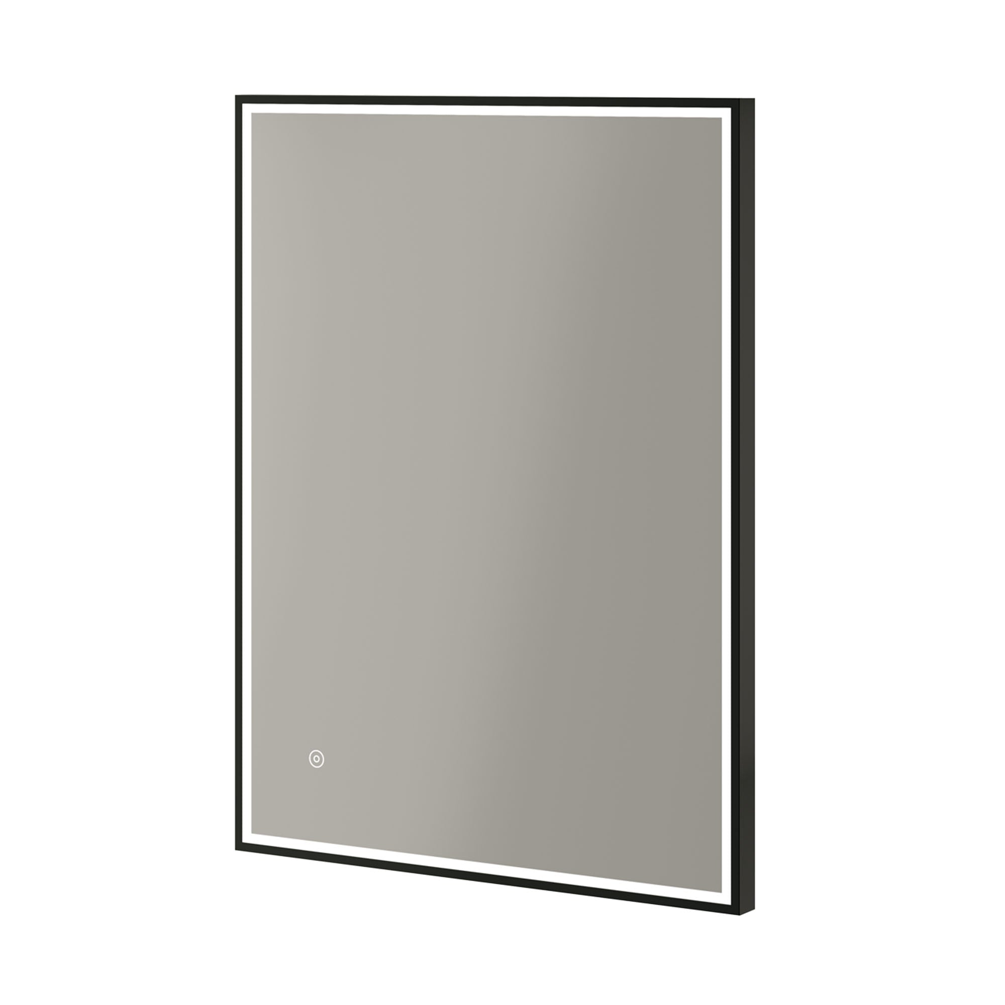 granlusso opus framed led bathroom mirror 800x600mm black