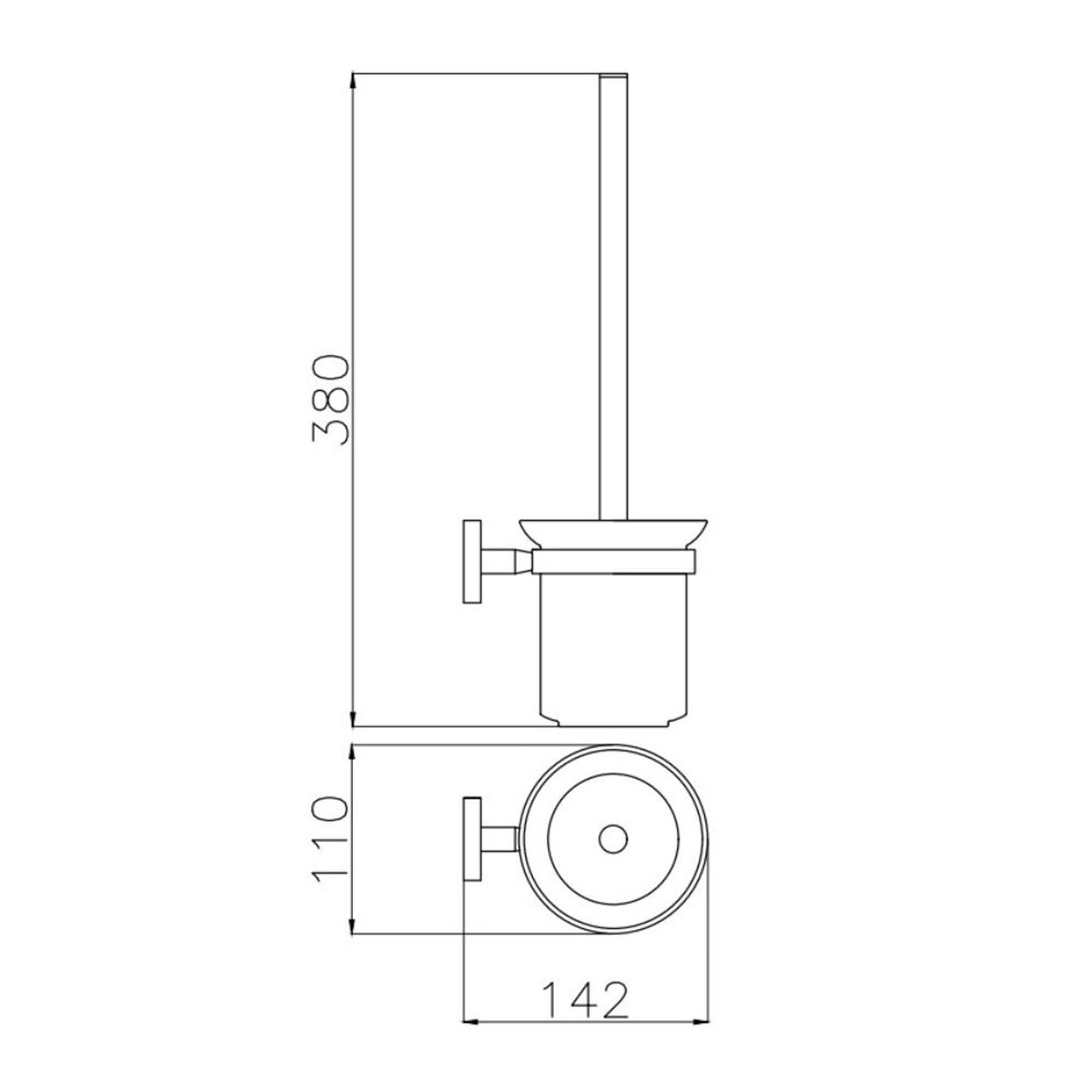 granlusso portofino knurled toilet brush holder dimensions
