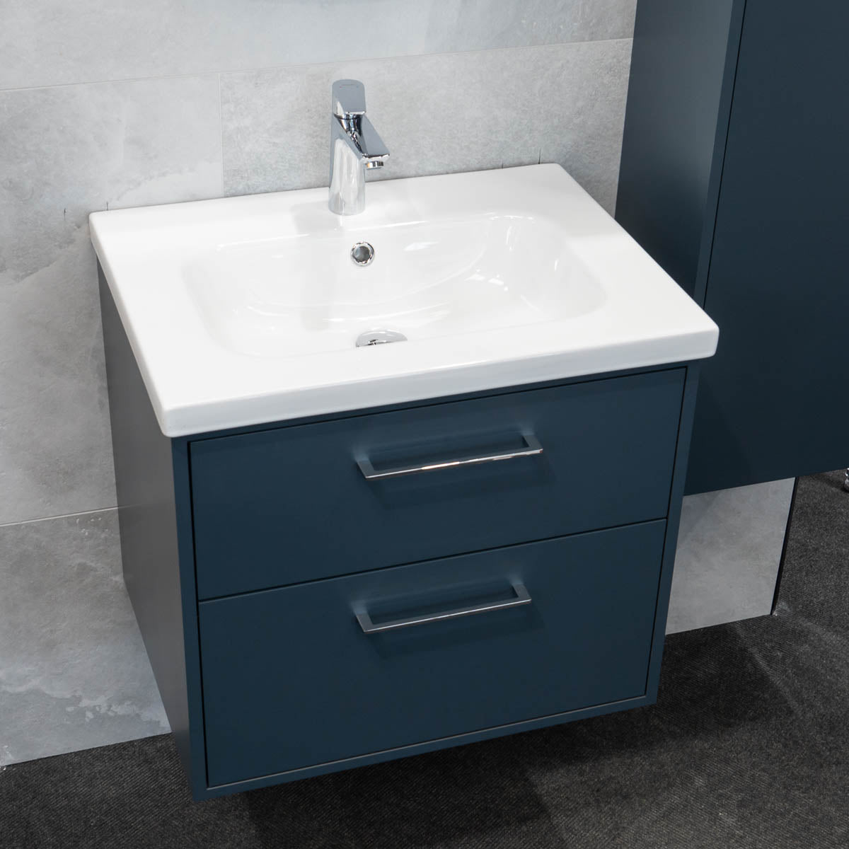 Granlusso Serenity Wall Hung Basin Vanity Unit blue