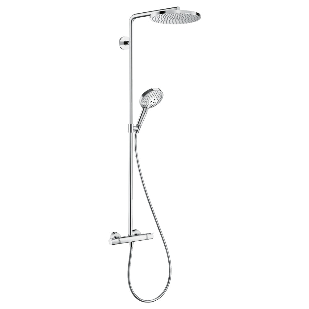 Hansgrohe Raindance Select 1-Jet Shower with 240mm Head - in chrome,  supplied by Deluxe Bathrooms.