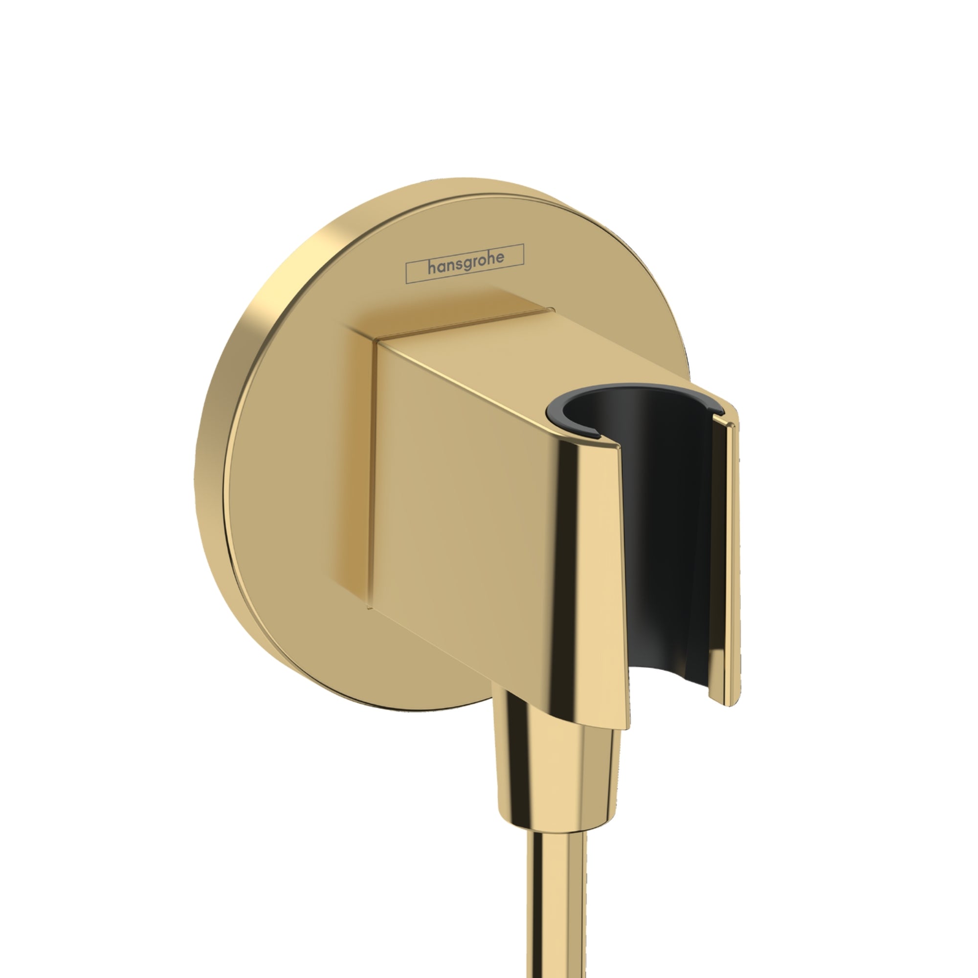 Hansgrohe FixFit S Wall Outlet With Shower Holder Polished Gold Optic
