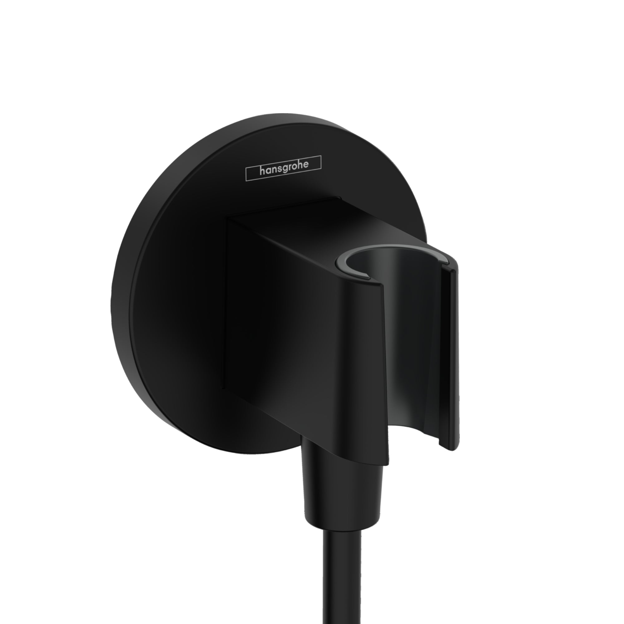 Hansgrohe FixFit S Wall Outlet With Shower Holder Matt Black