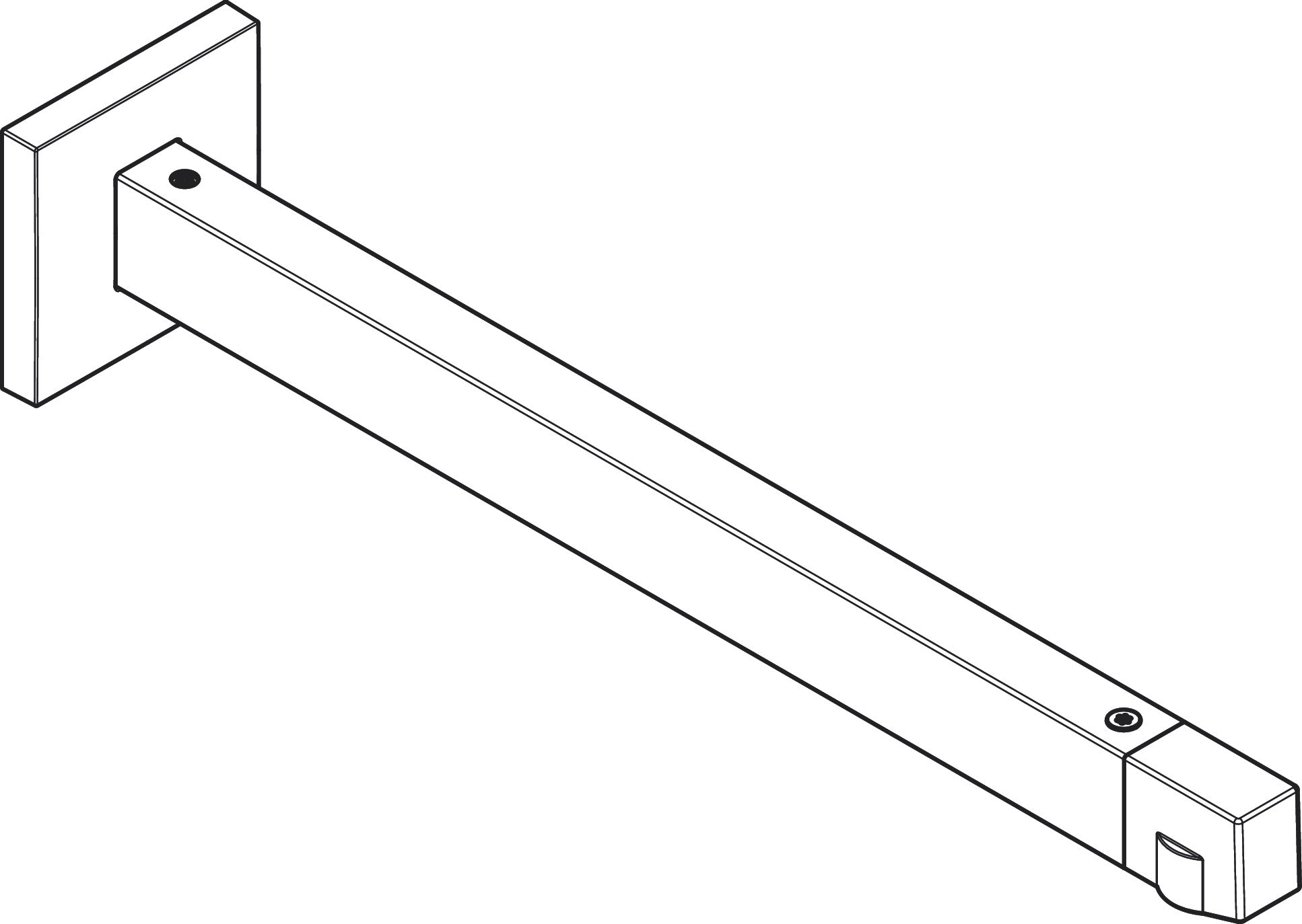 Hansgrohe Pulsify E Wall Mounted 390mm Shower Arm Technical Drawing