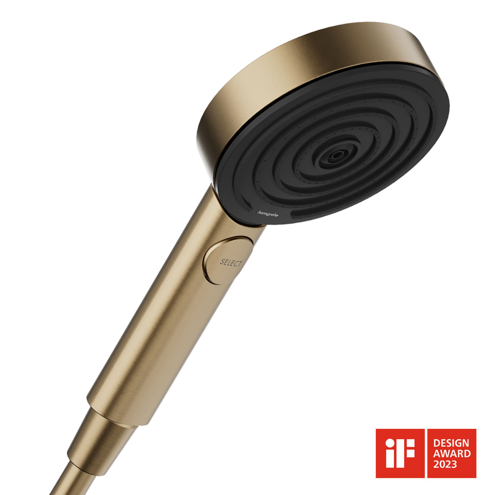 hansgrohe pulsify select s handshower 105 3jet relaxation ecosmart brushed bronze