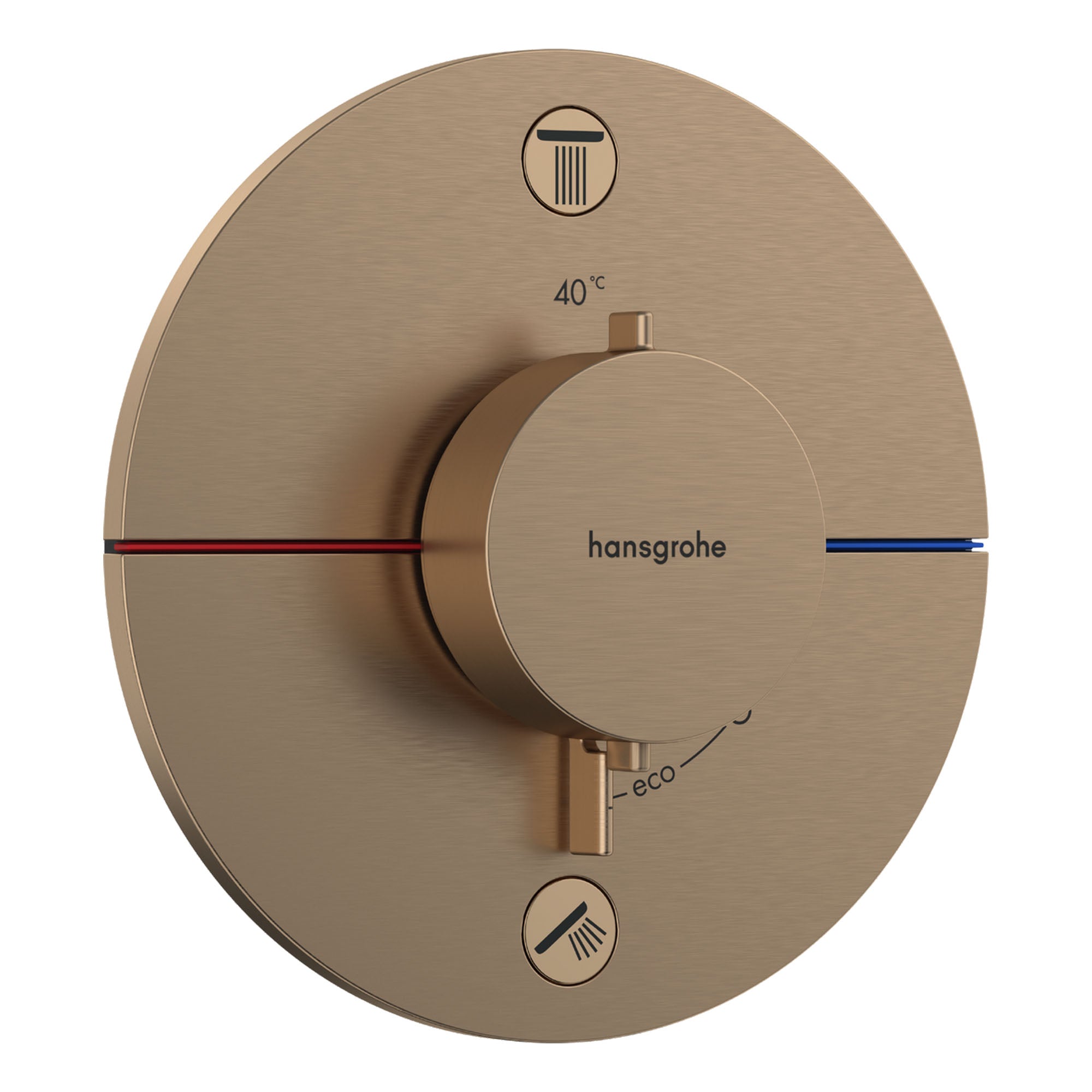 hansgrohe shower select s 2 outlet valve brushed bronze