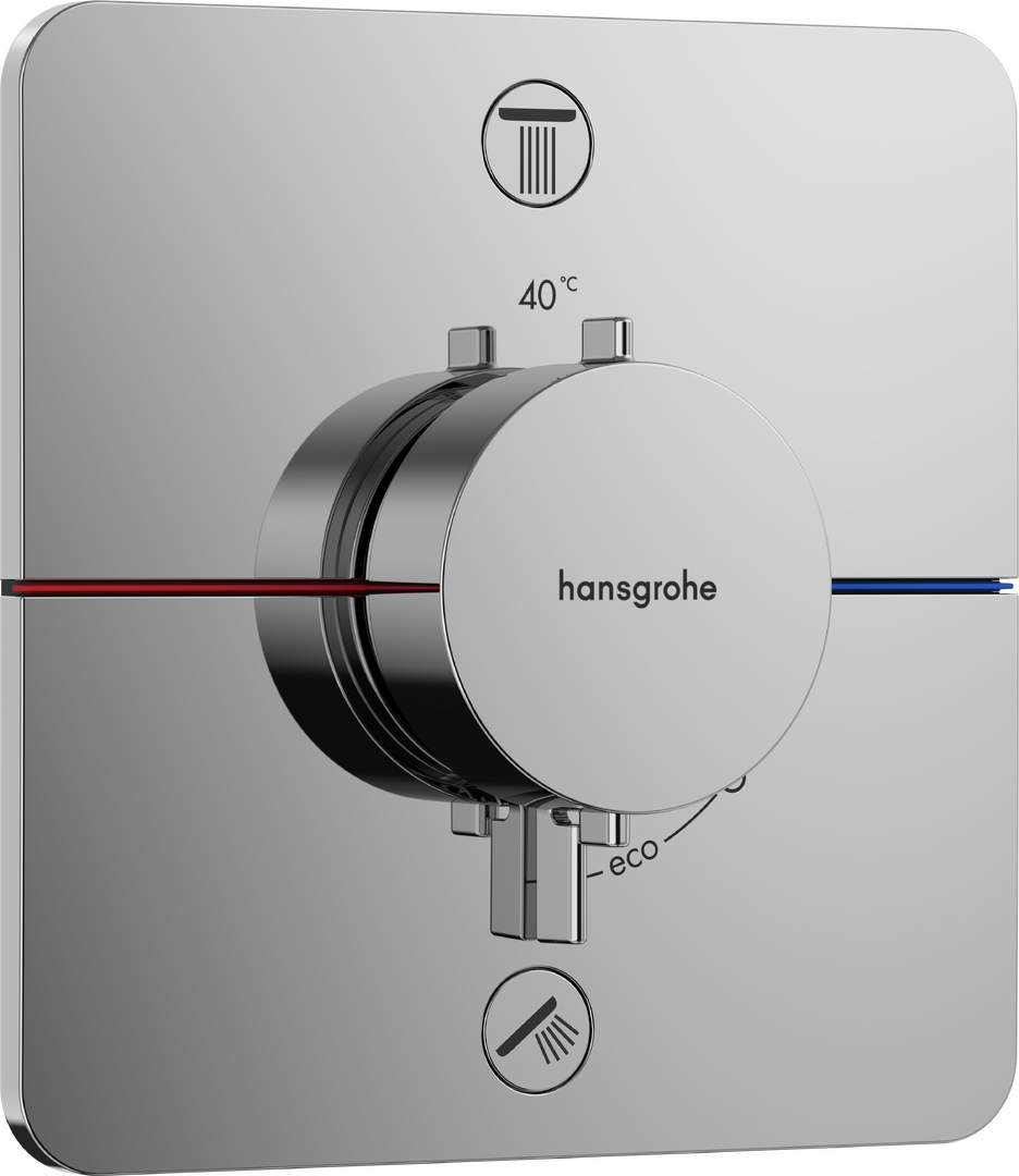 Hansgrohe ShowerSelect Comfort Q Thermostatic 2 Outlet Shower Valve Chrome
