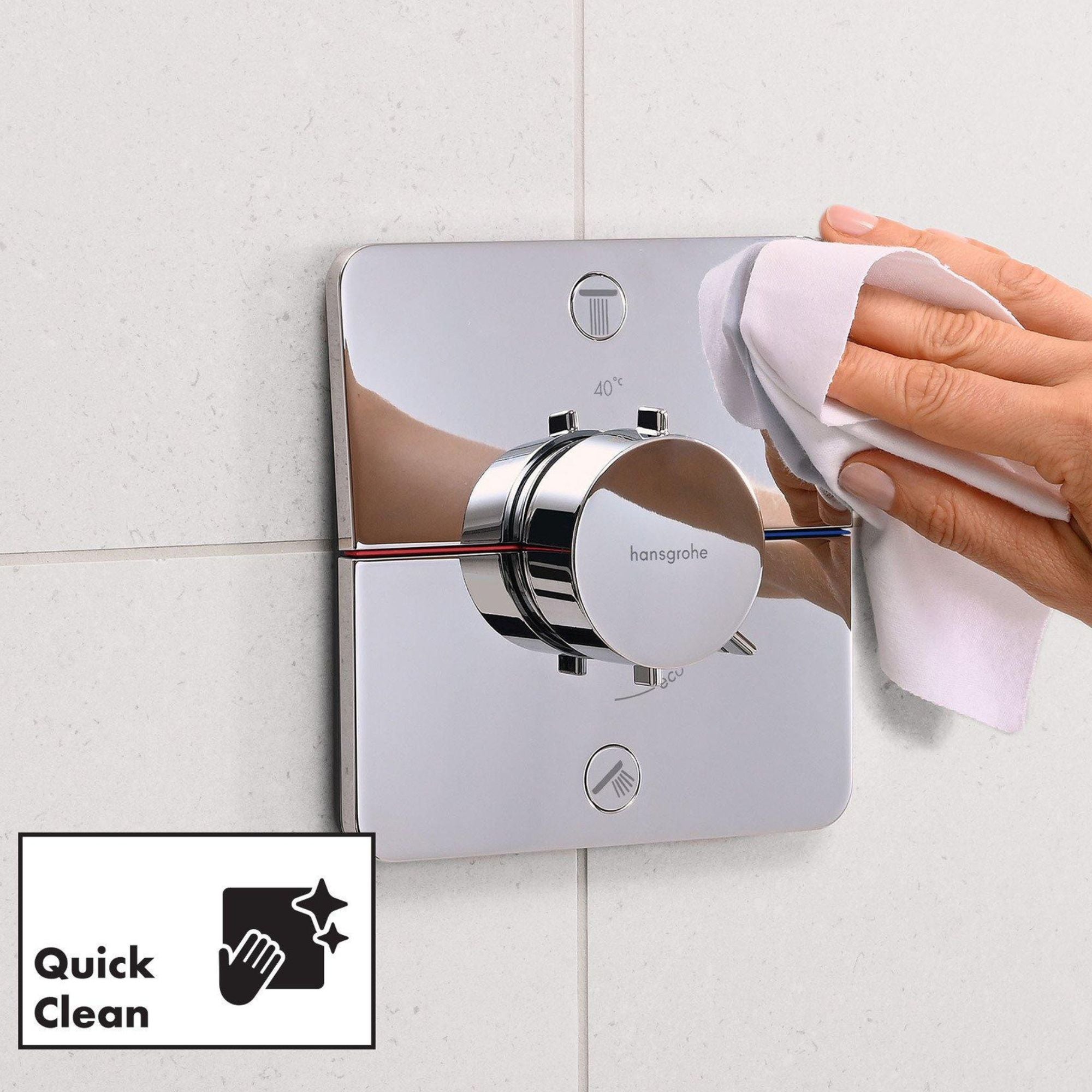 Hansgrohe ShowerSelect Comfort Q Thermostatic 2 Outlet Shower Valve Functions