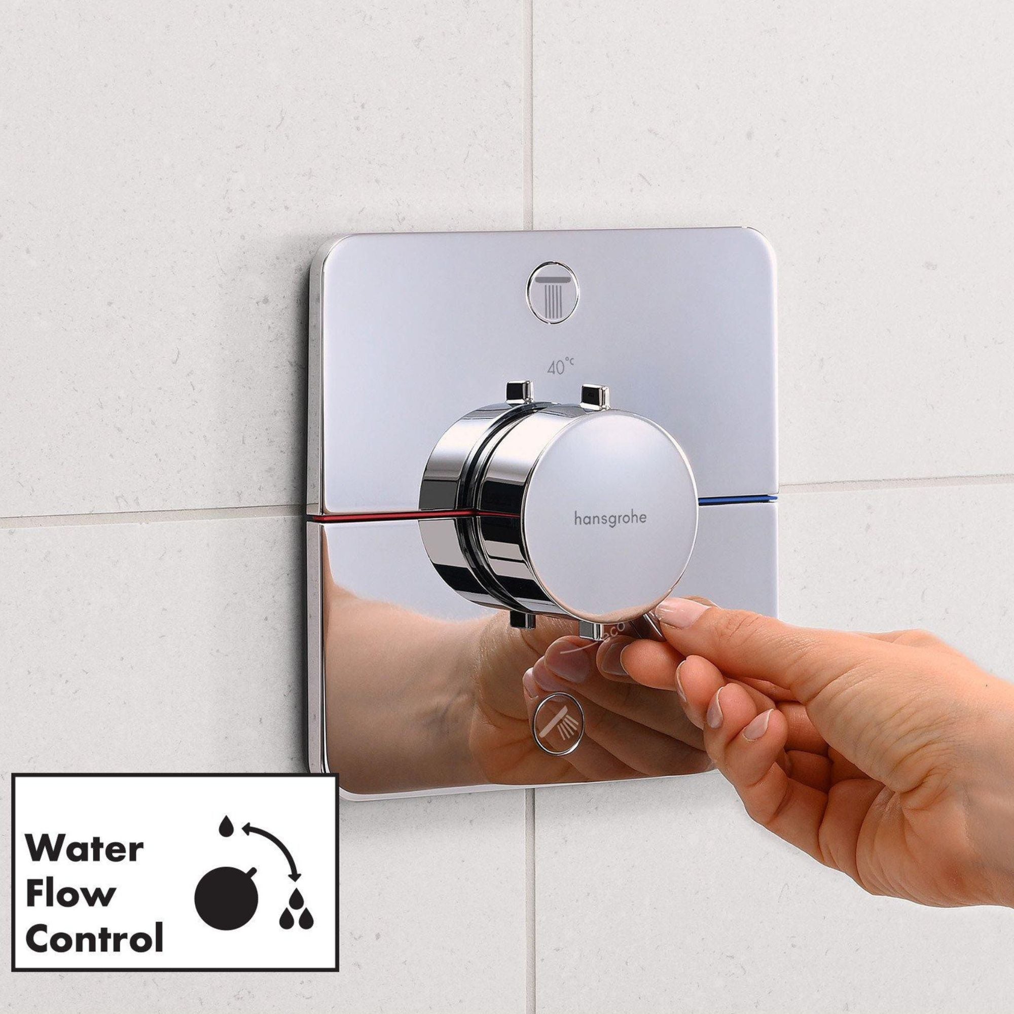 Hansgrohe ShowerSelect Comfort Q Thermostatic 2 Outlet Shower Valve Functions