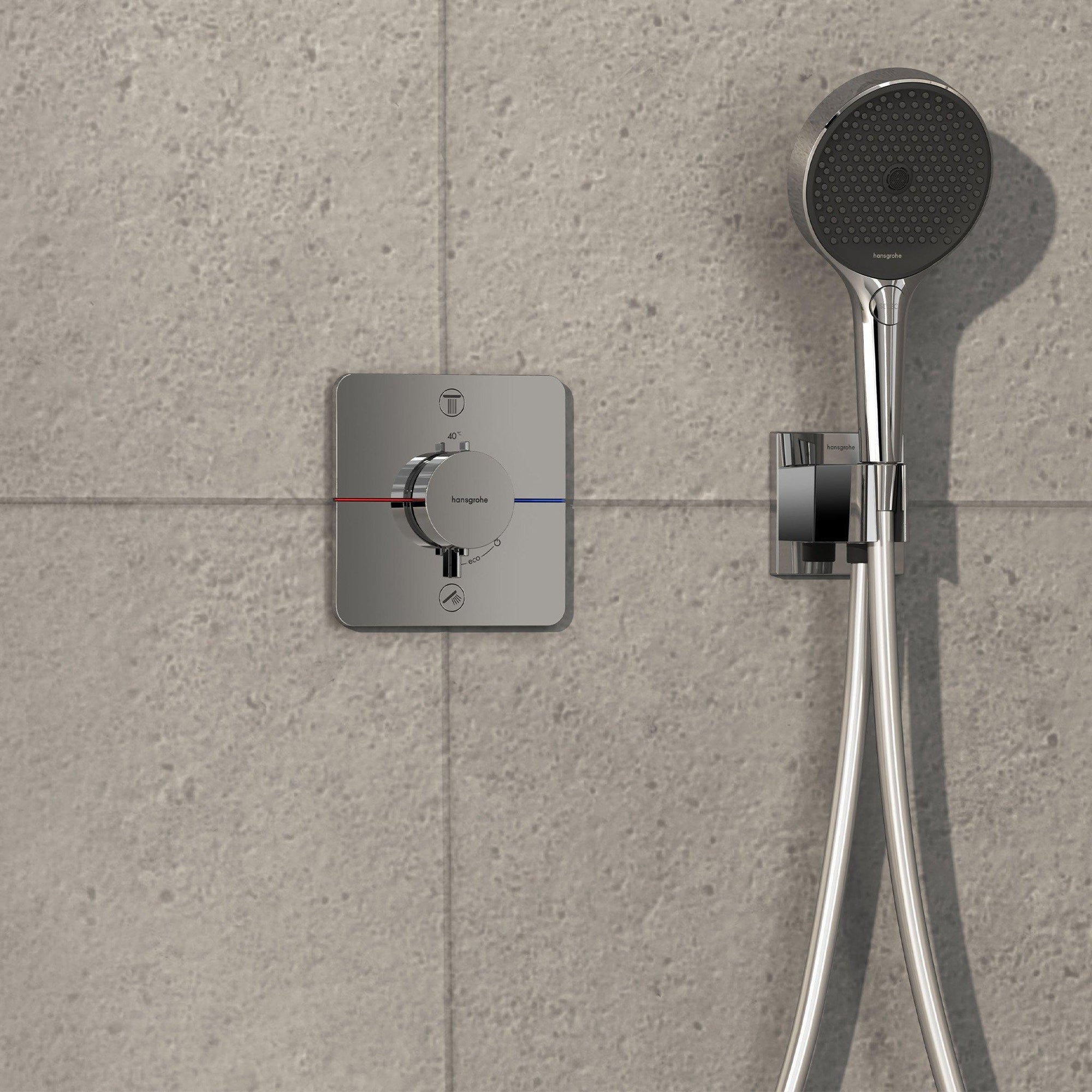 Hansgrohe ShowerSelect Comfort Q Thermostatic 2 Outlet Shower Valve