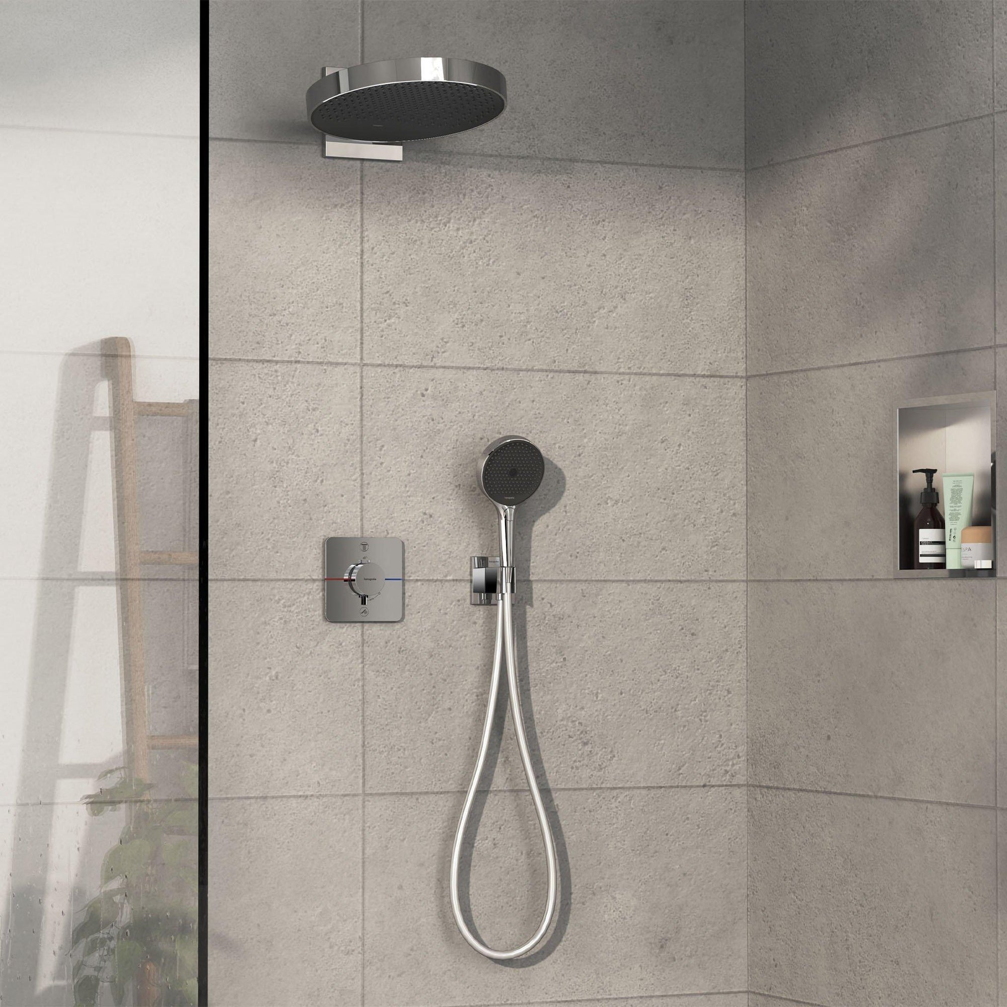 Hansgrohe ShowerSelect Comfort Q Thermostatic 2 Outlet Shower Valve 