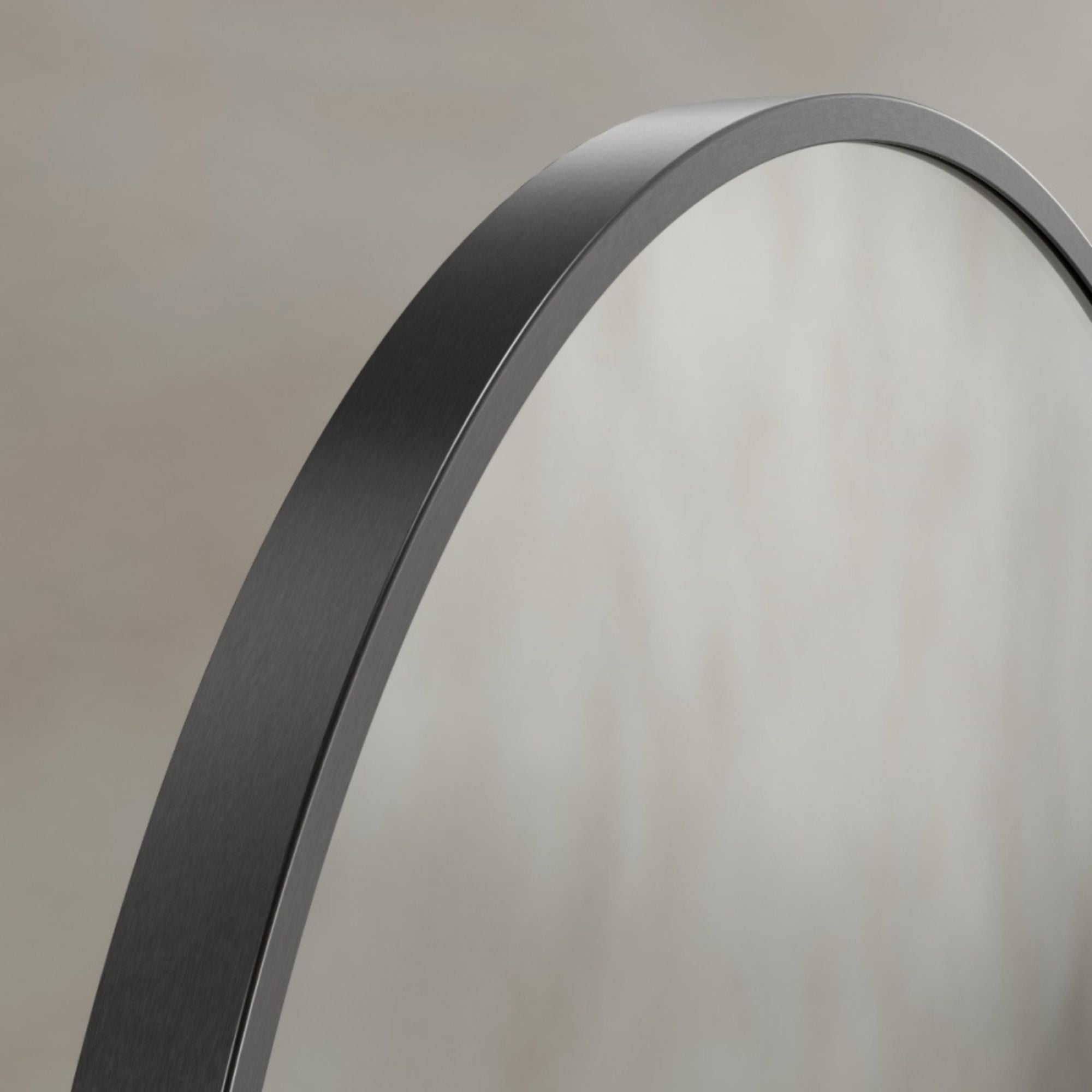 Harbour Capsule 50 Oval Bathroom Mirror Gunmetal