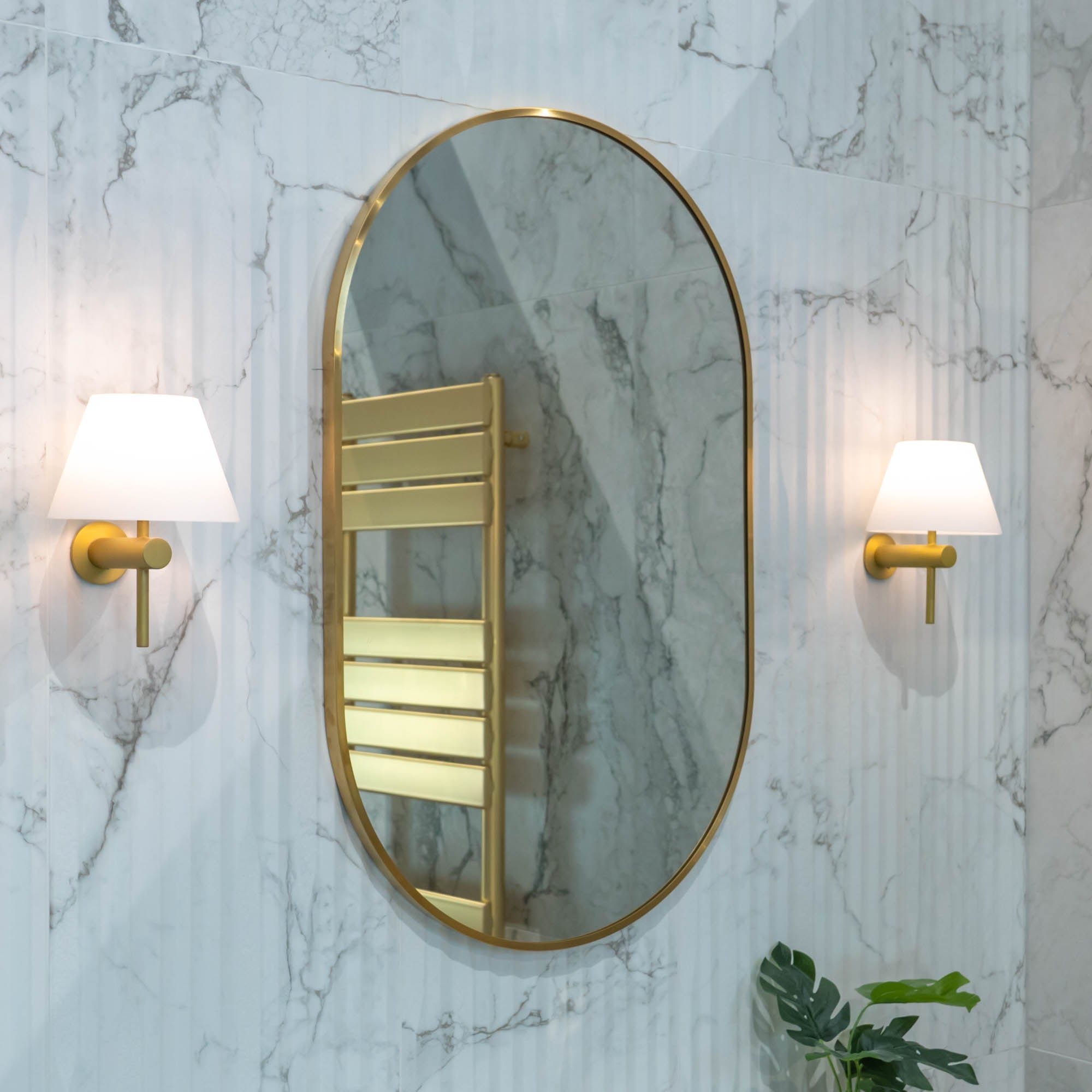 Harbour Capsule 50 Oval Bathroom Mirror - Brushed Brass