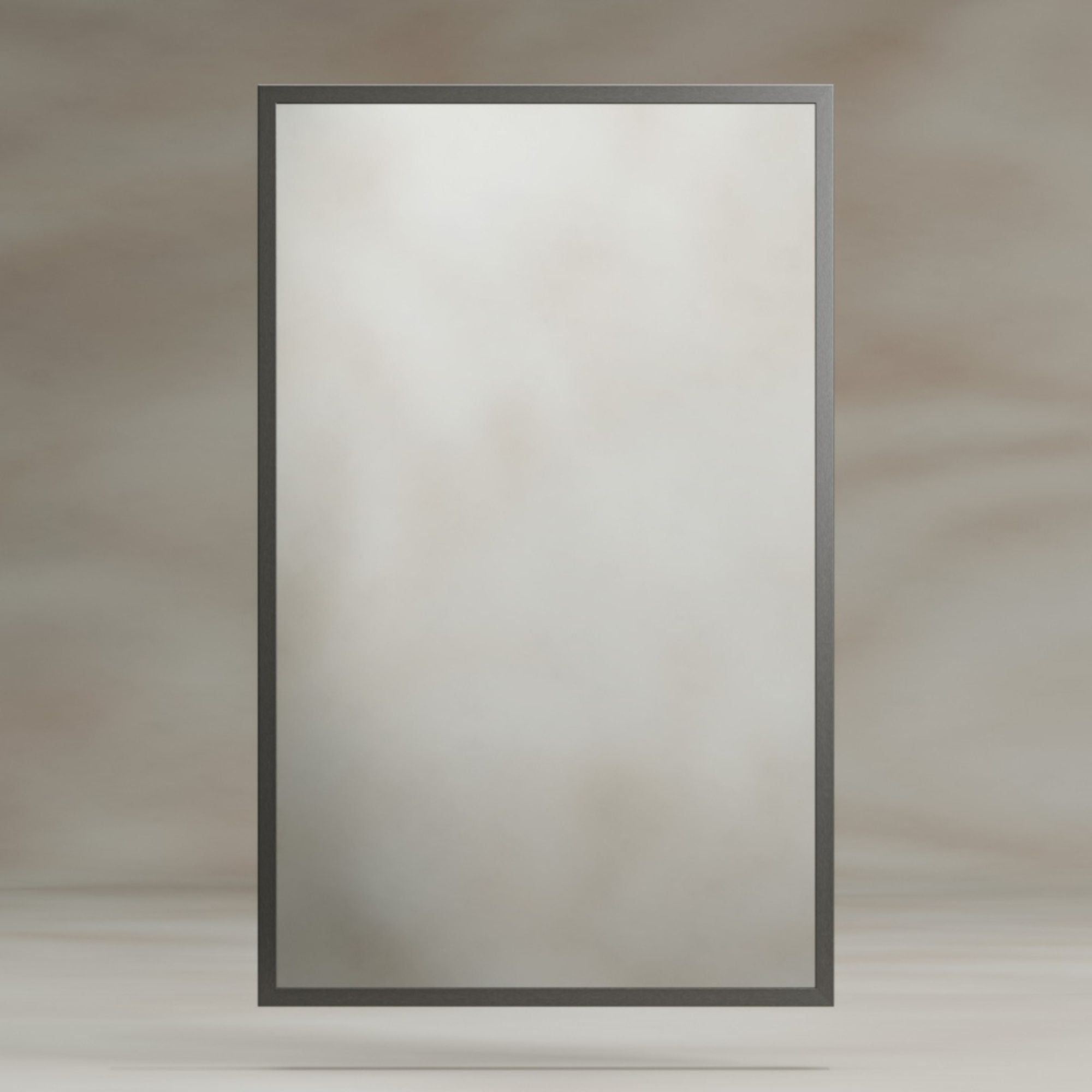 Harbour Rectangular Bathroom Mirror Gunmetal