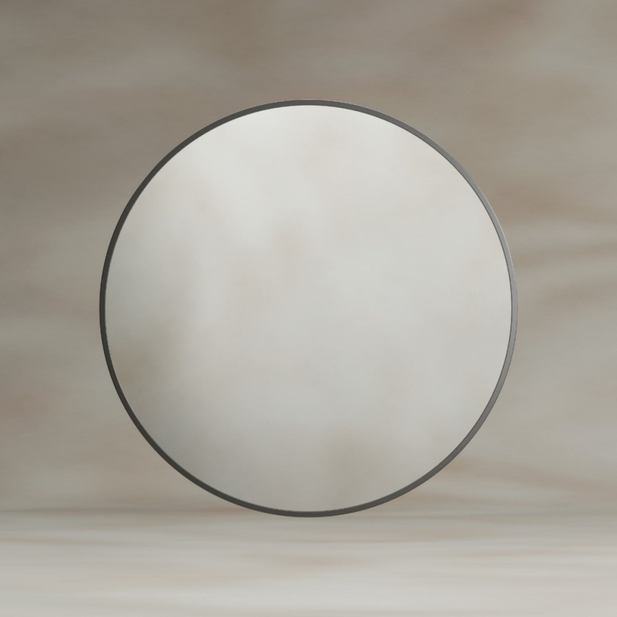 Harbour Round Bathroom Mirror Gunmetal