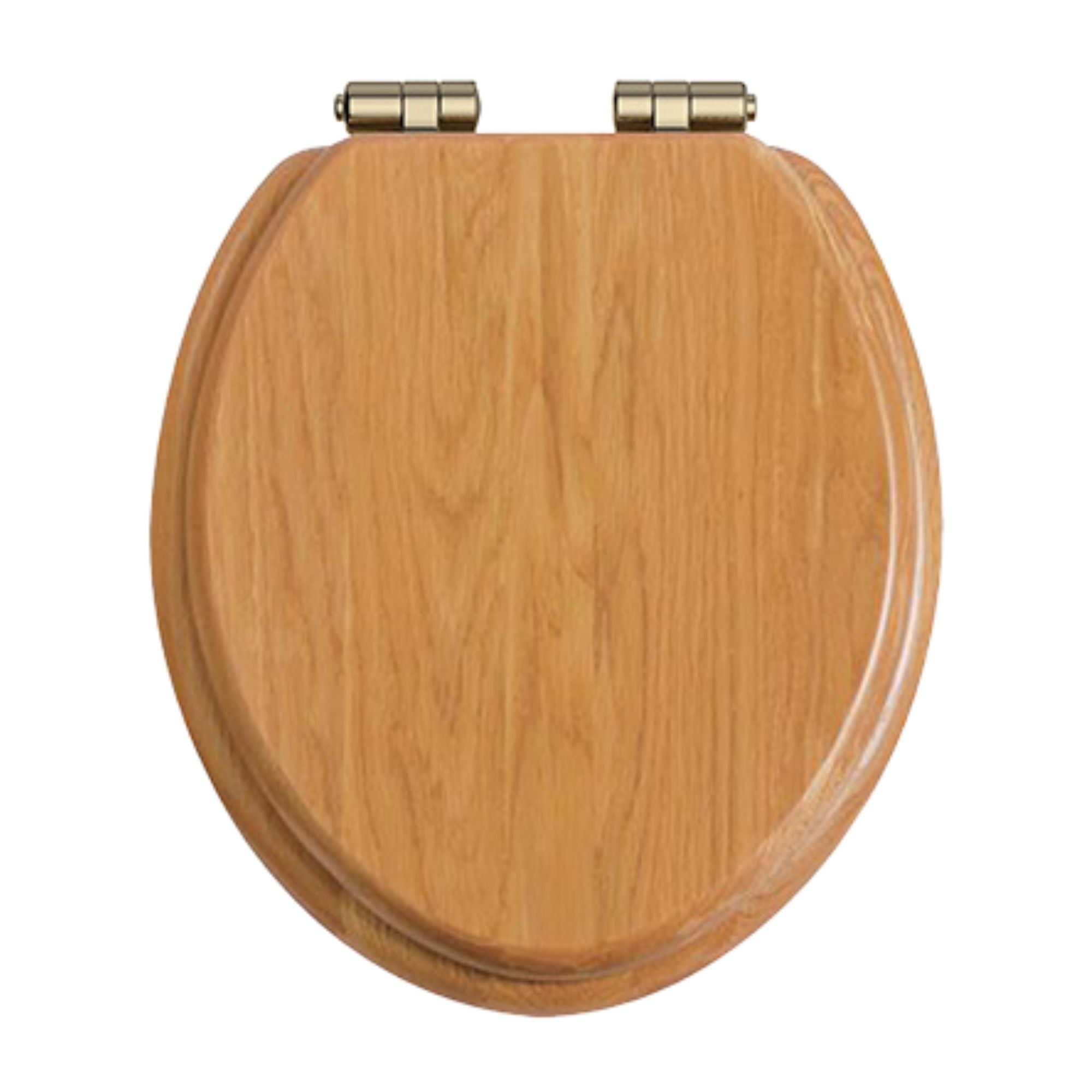 Heritage Traditional Toilet Seat With Soft Close Hinges Oak