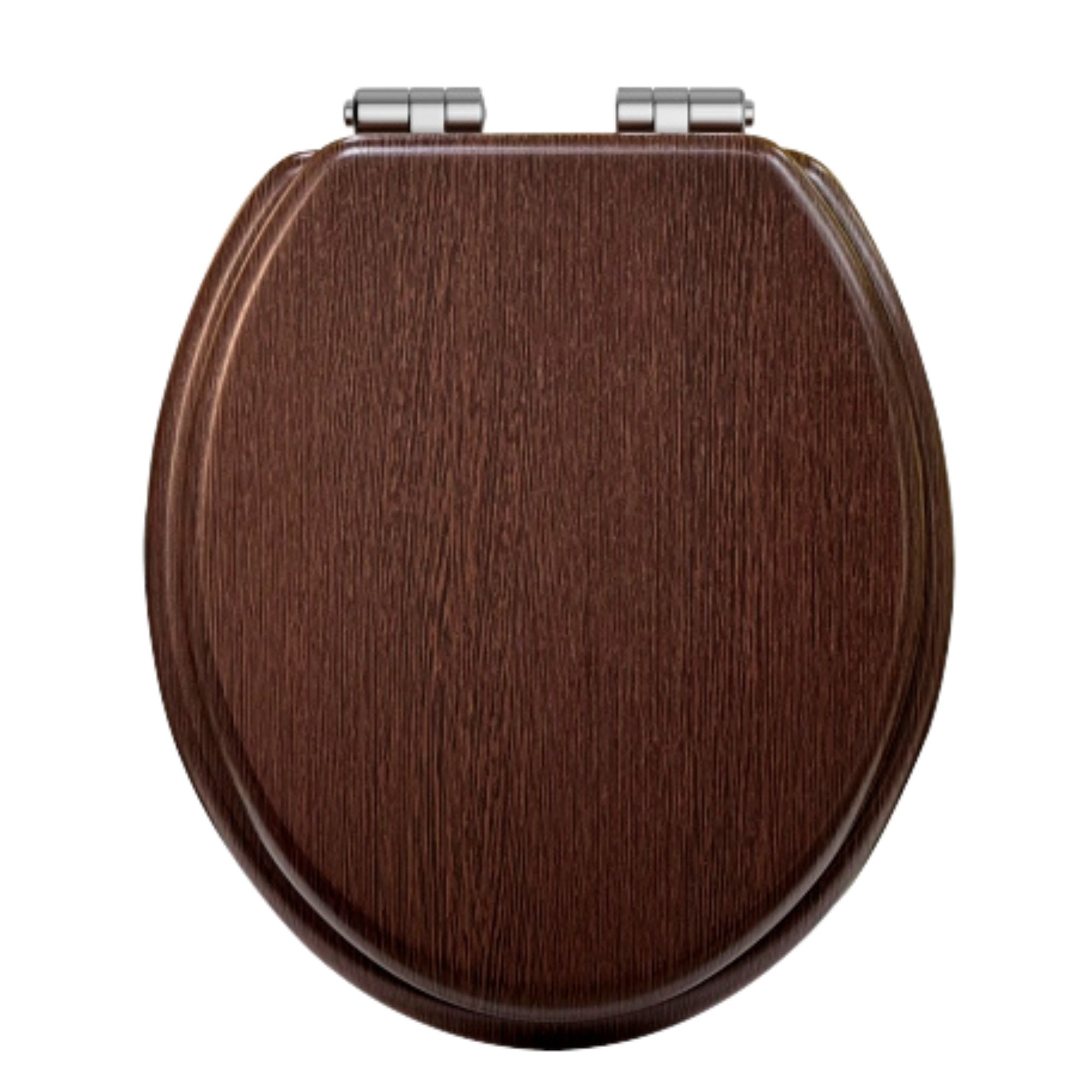 Heritage Traditional Toilet Seat With Soft Close Hinges Walnut