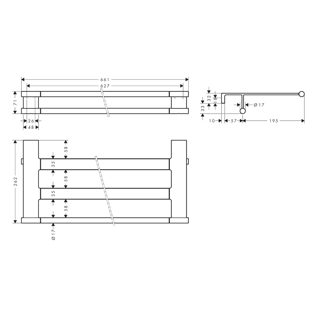 Hansgrohe AddStoris S Towel Rack with Towel Rail