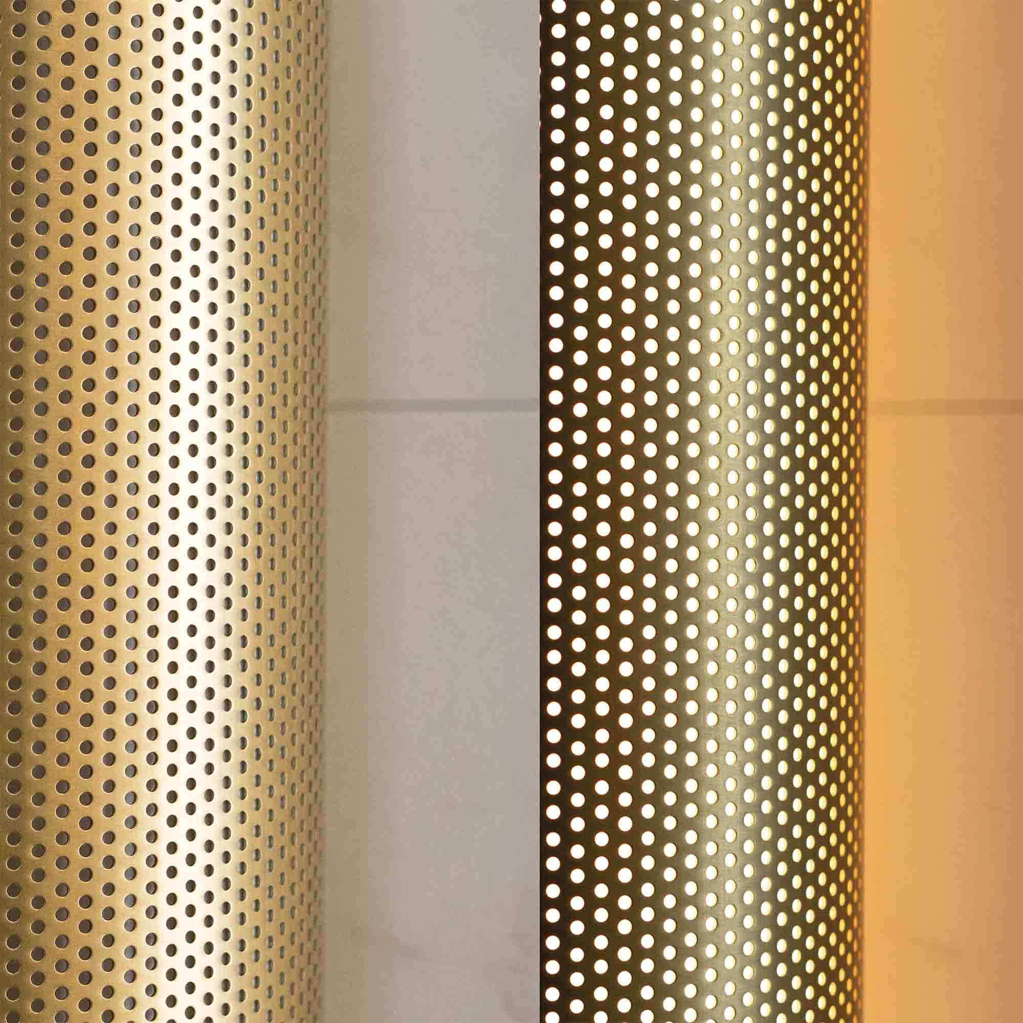 hib bastille mesh mirror cabinet brushed brass detailing