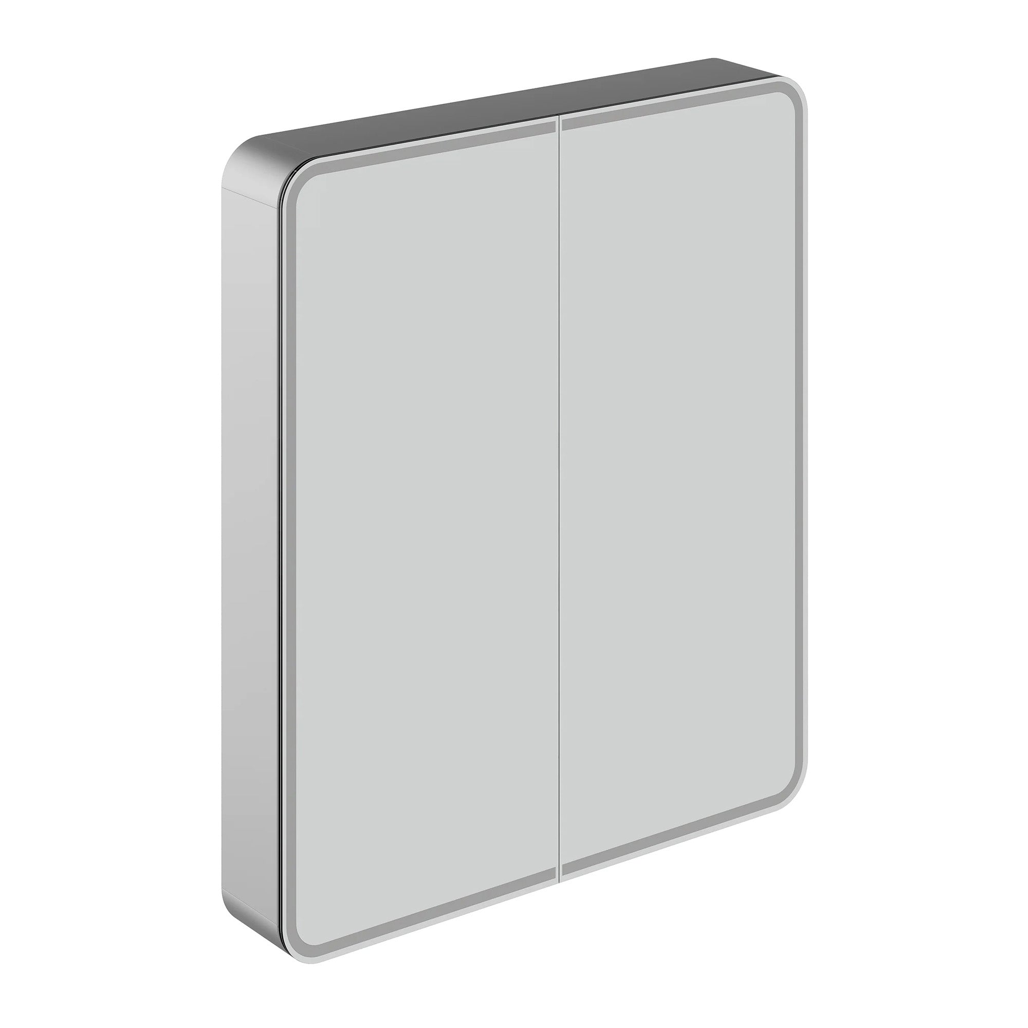 HiB Cayla Slimline Double Door LED Illuminated Mirror Cabinet