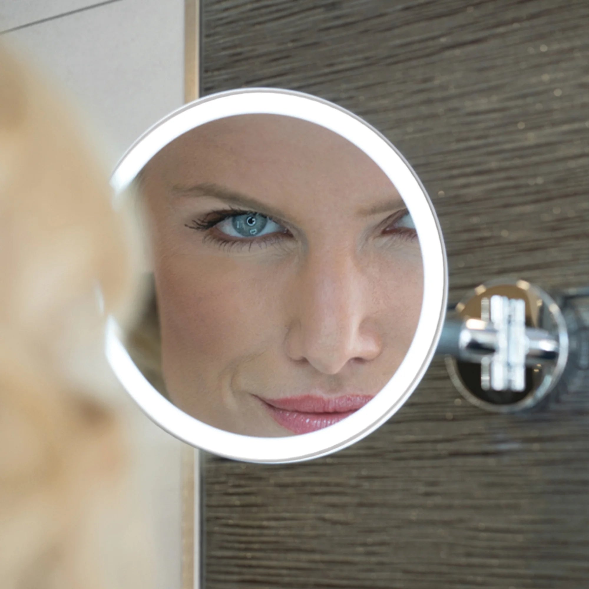 Hib Eclipse Round LED Magnifying Make-Up Mirror Deluxe Bathroom