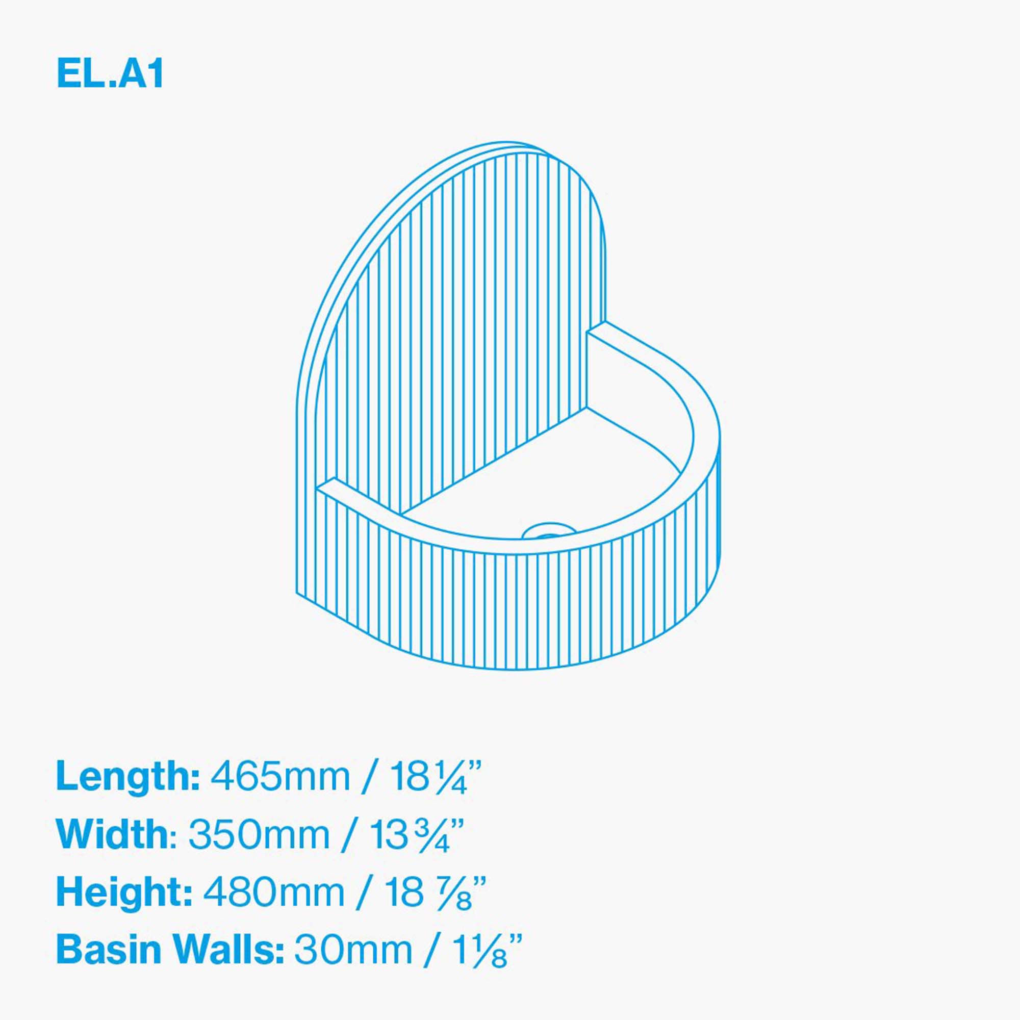 kast elma concrete basin with splashback dimensions