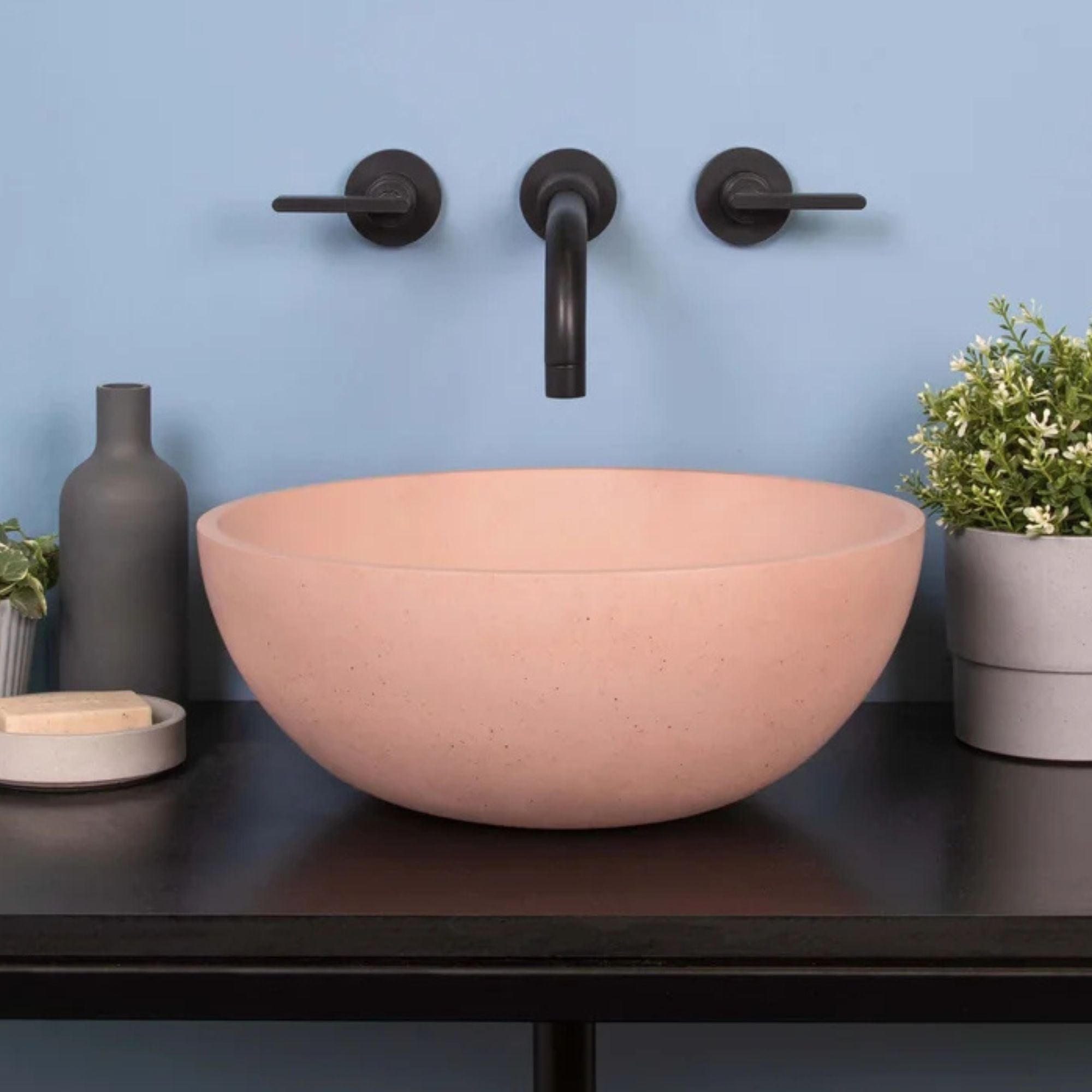 Kast Rena Round Countertop Concrete Basin