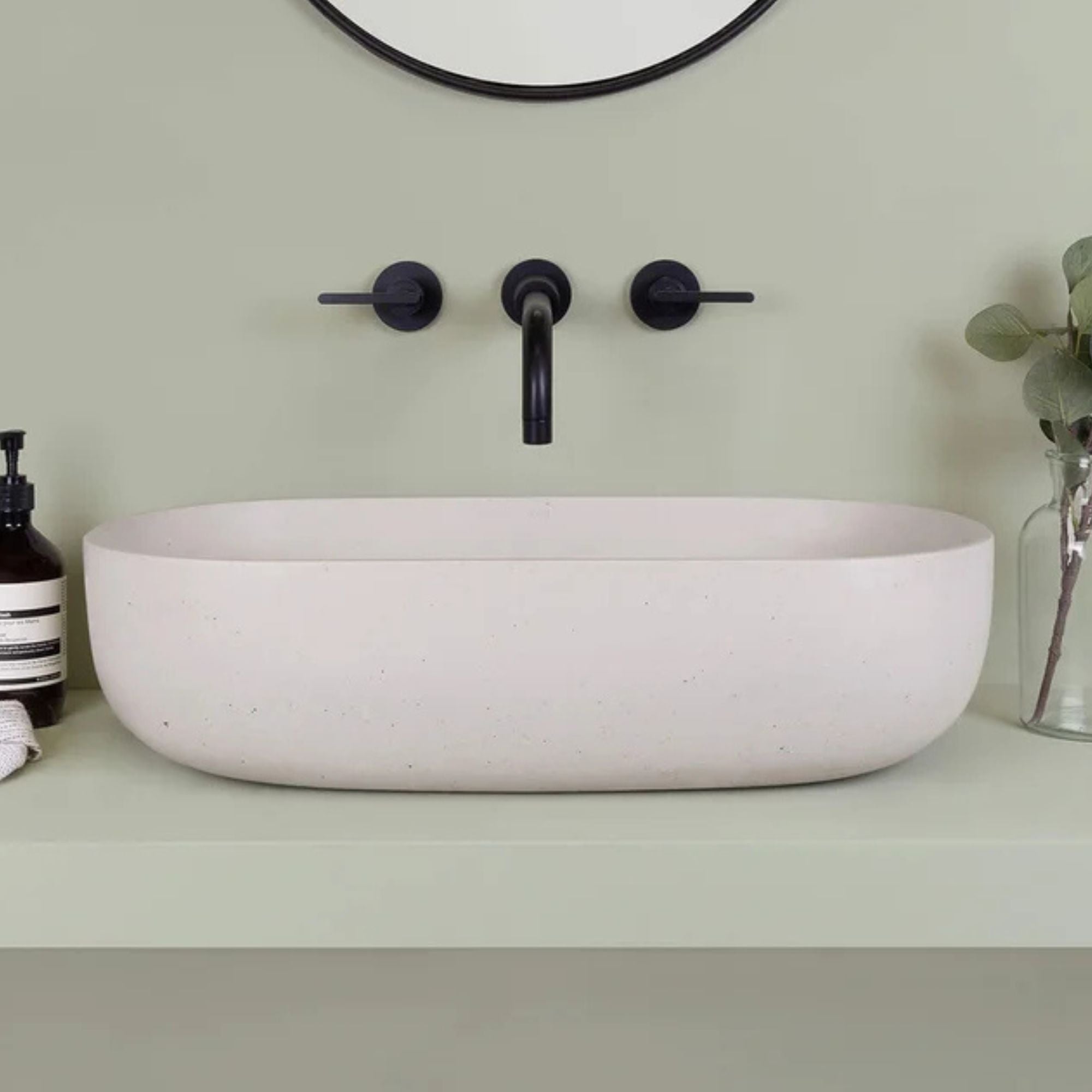 Kast Rho Curved Countertop Concrete Basin