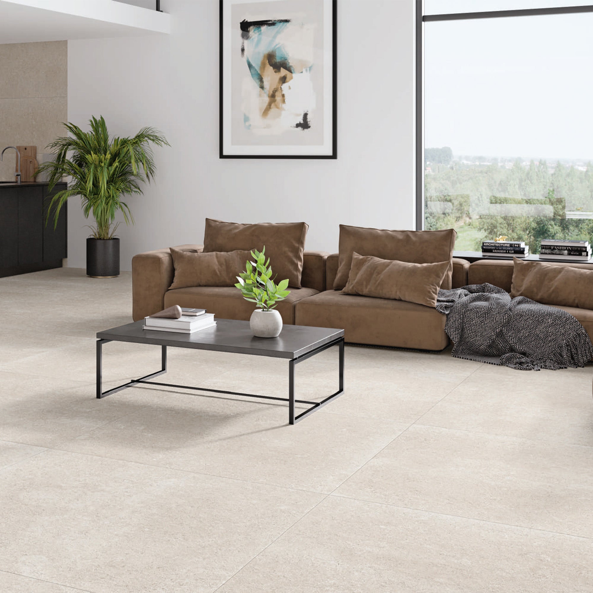 leiria palma almond porcelain tile antislip matt 60x120cm