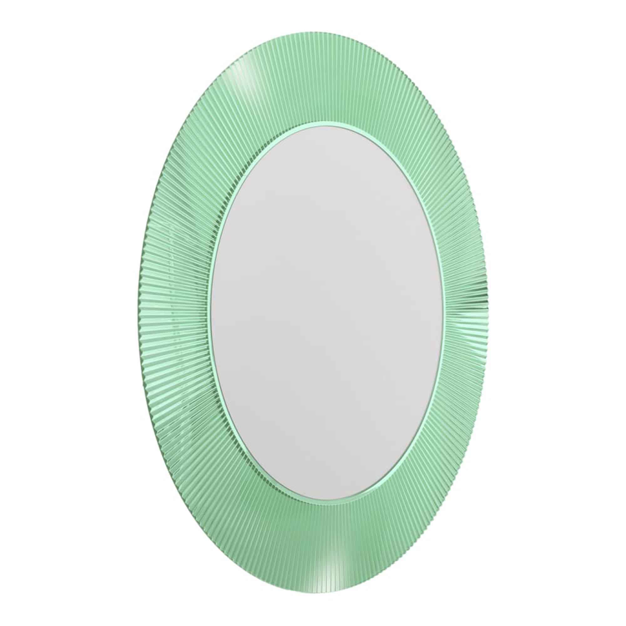 laufen kartell 780 all saints round led bathroom mirror green