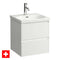 laufen lani 500 wall mounted vanity unit with ceramic washbasin matt white