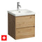 laufen lani 500 wall mounted vanity unit with ceramic washbasin wild oak