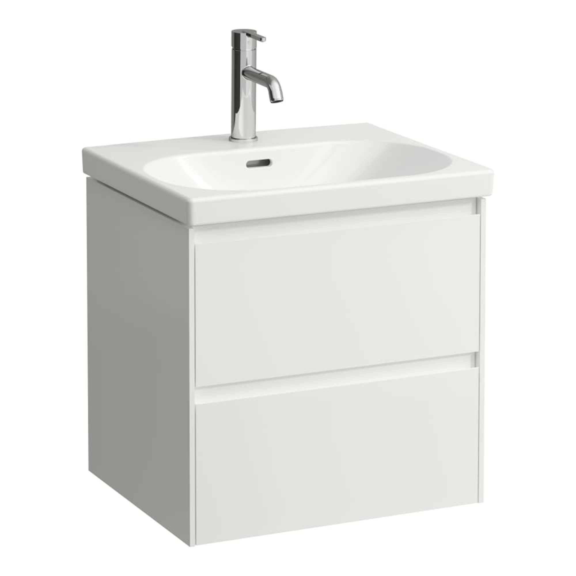 laufen lani 550 wall mounted vanity unit with ceramic washbasin matt white
