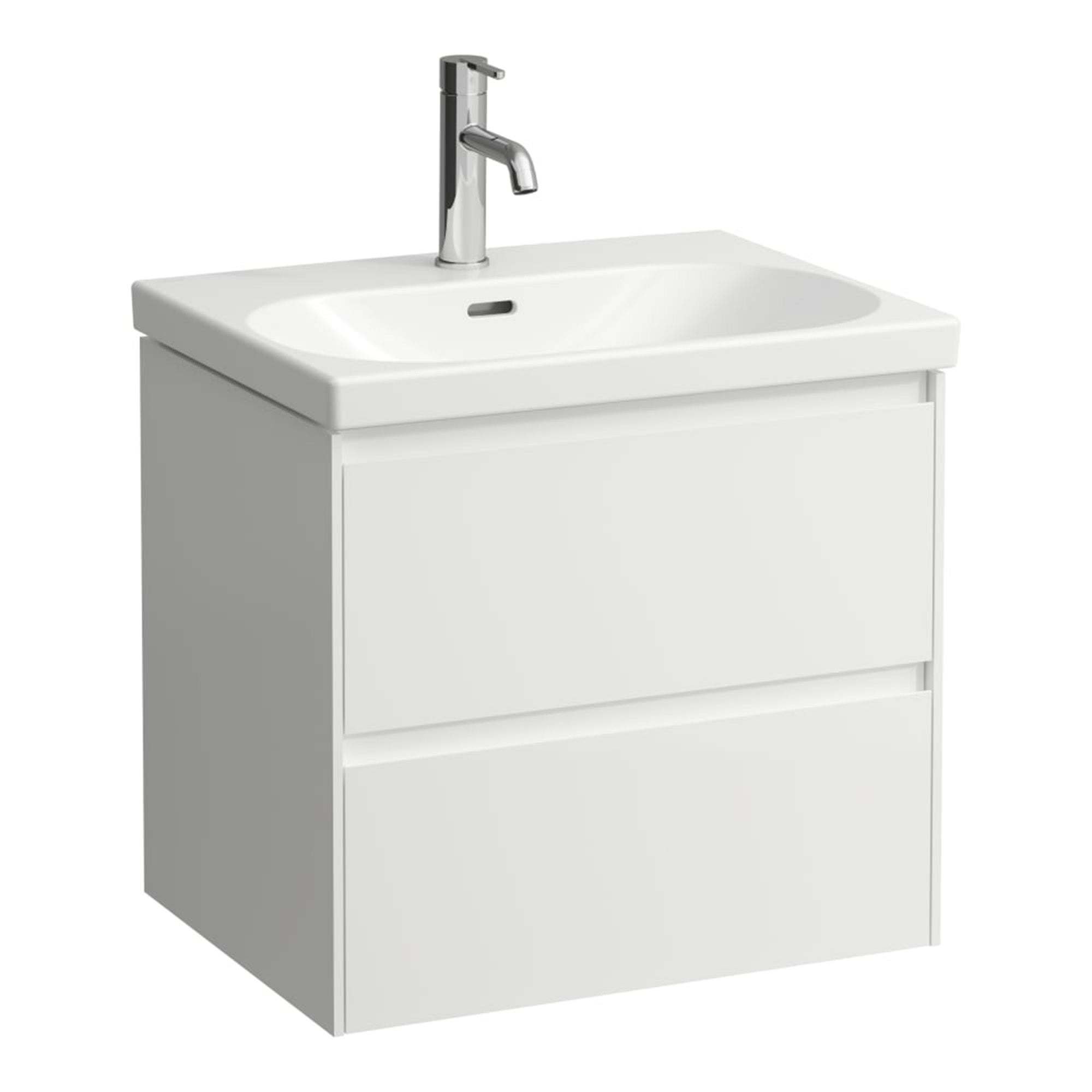 laufen lani 600 wall mounted vanity unit with ceramic washbasin white gloss