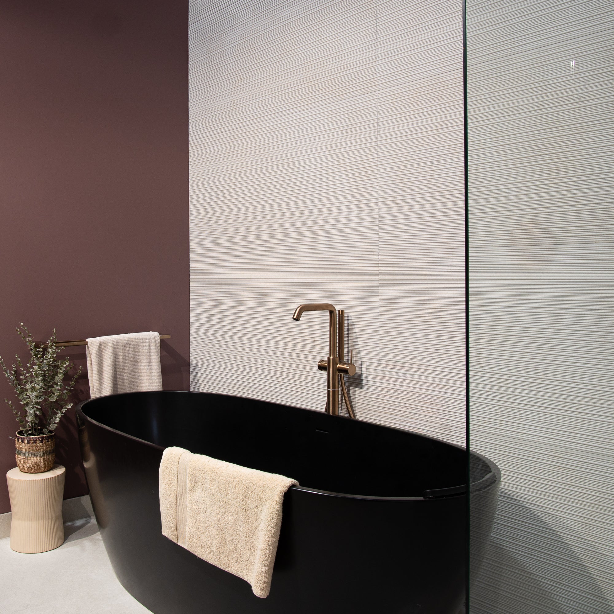 Deluxe Limestone White Ribbed Decor Stone Effect Porcelain Tile 60x120cm Matt