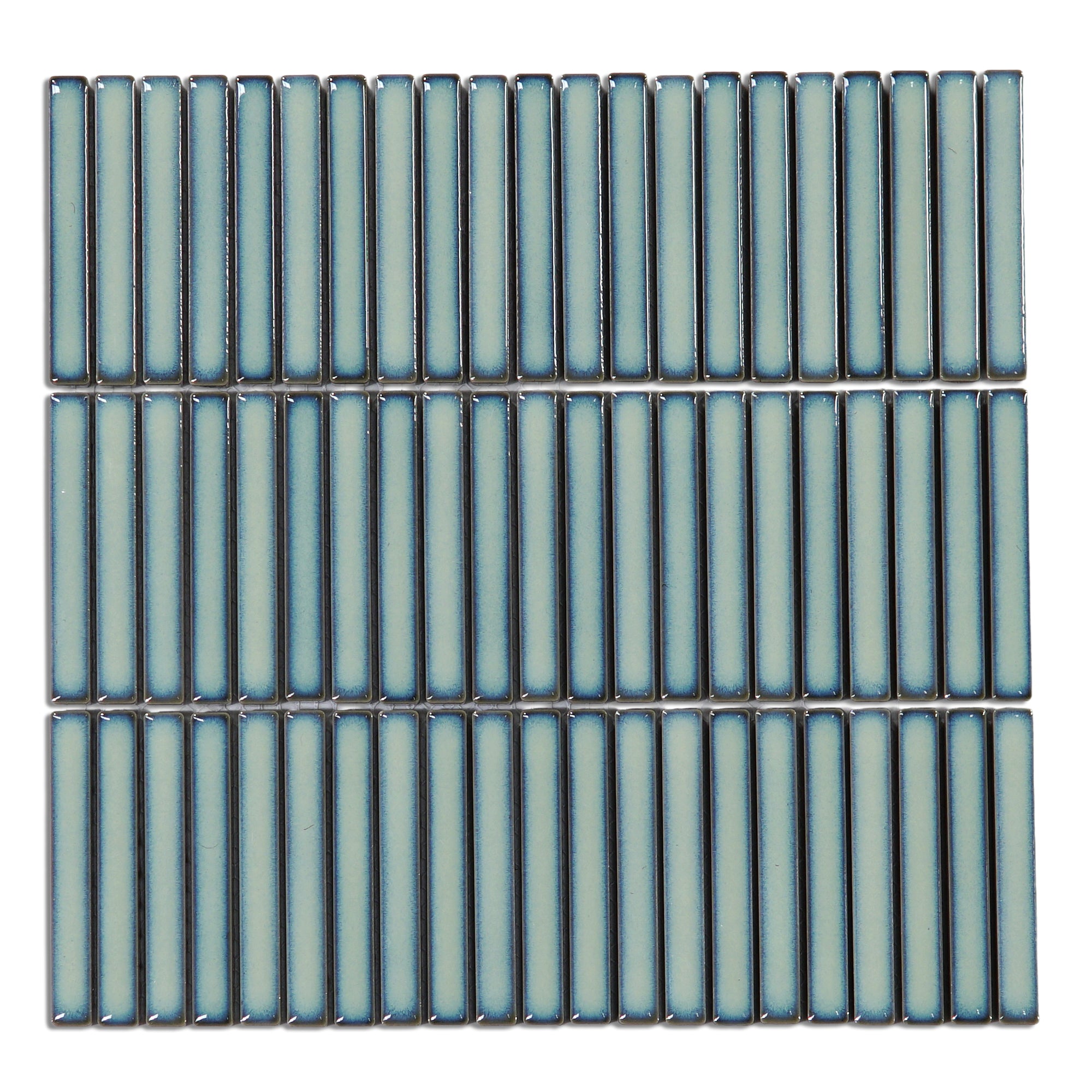 Linea Aquamarine Kit-Kat Wall & Floor Mosaic Tile 30x29cm Gloss