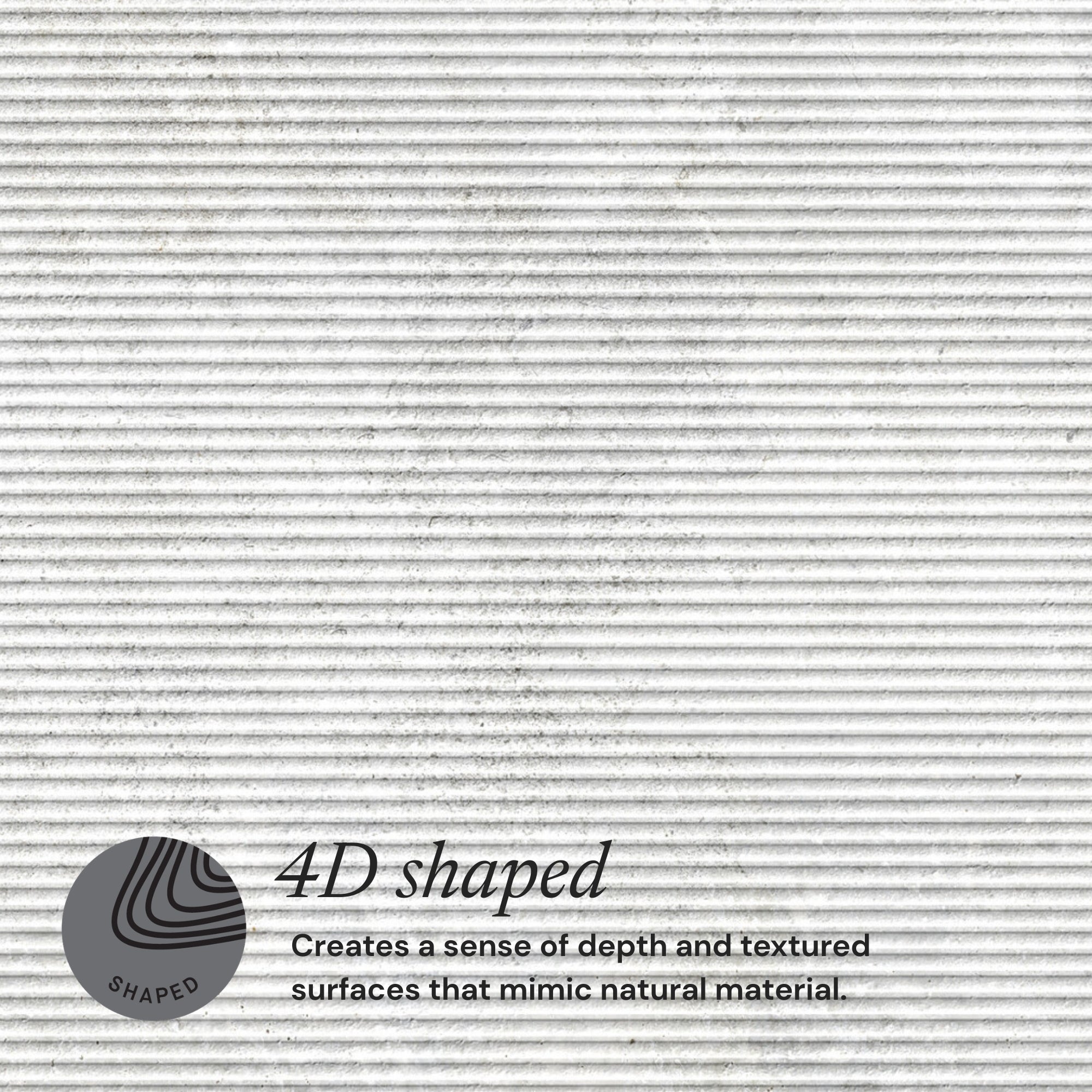Linen Cloud 4D Ribbed Stone Effect Wall Tile 60x120cm Matt