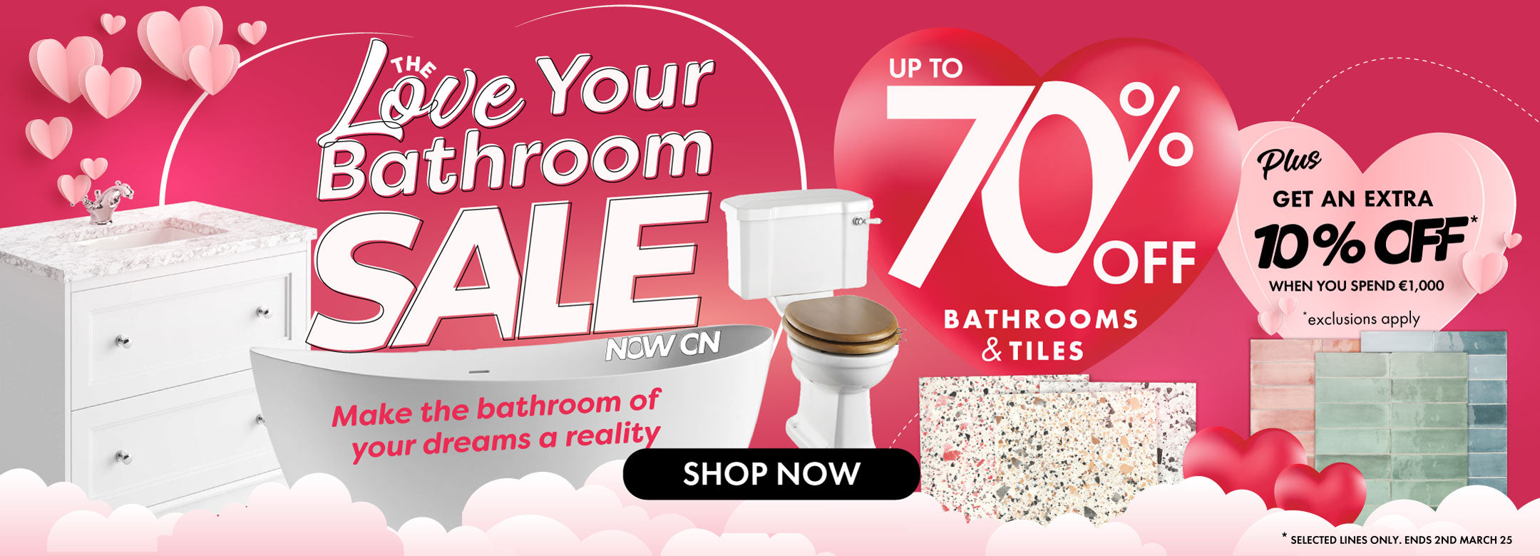 love your bathroom sale banner