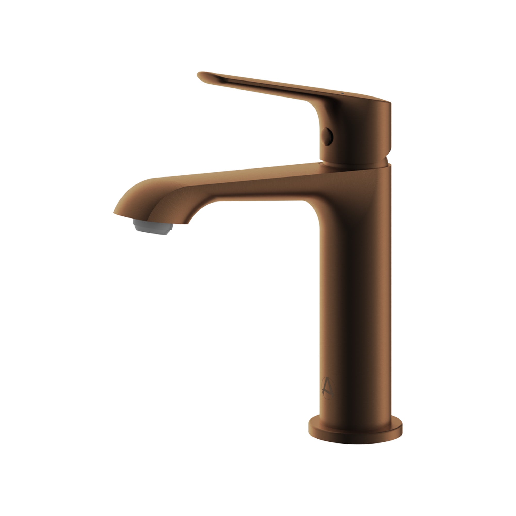 lucca basin mixer mono brushed bronze