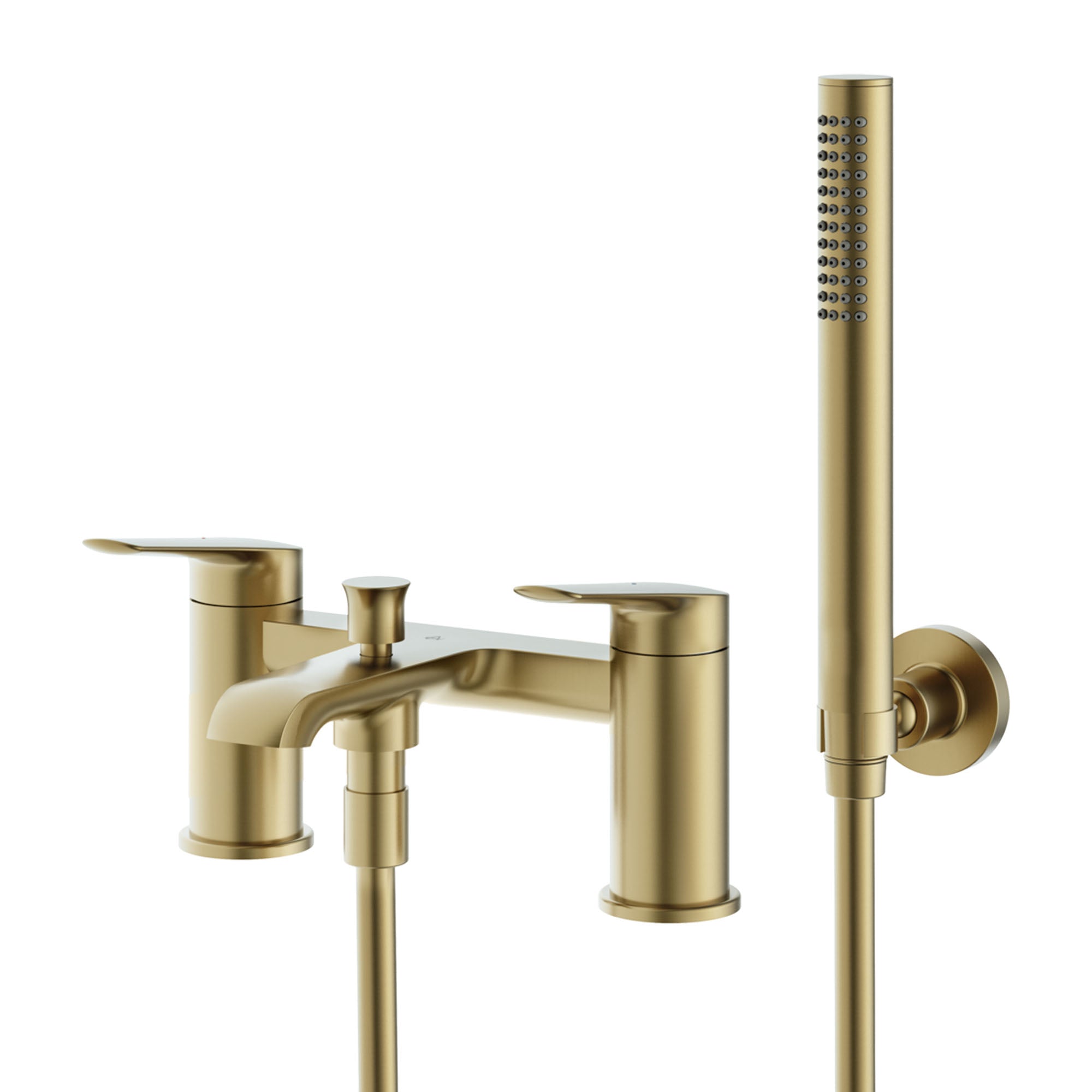 Lucca Deck Mounted Bath Shower Mixer with Handset | Deluxe Bathrooms