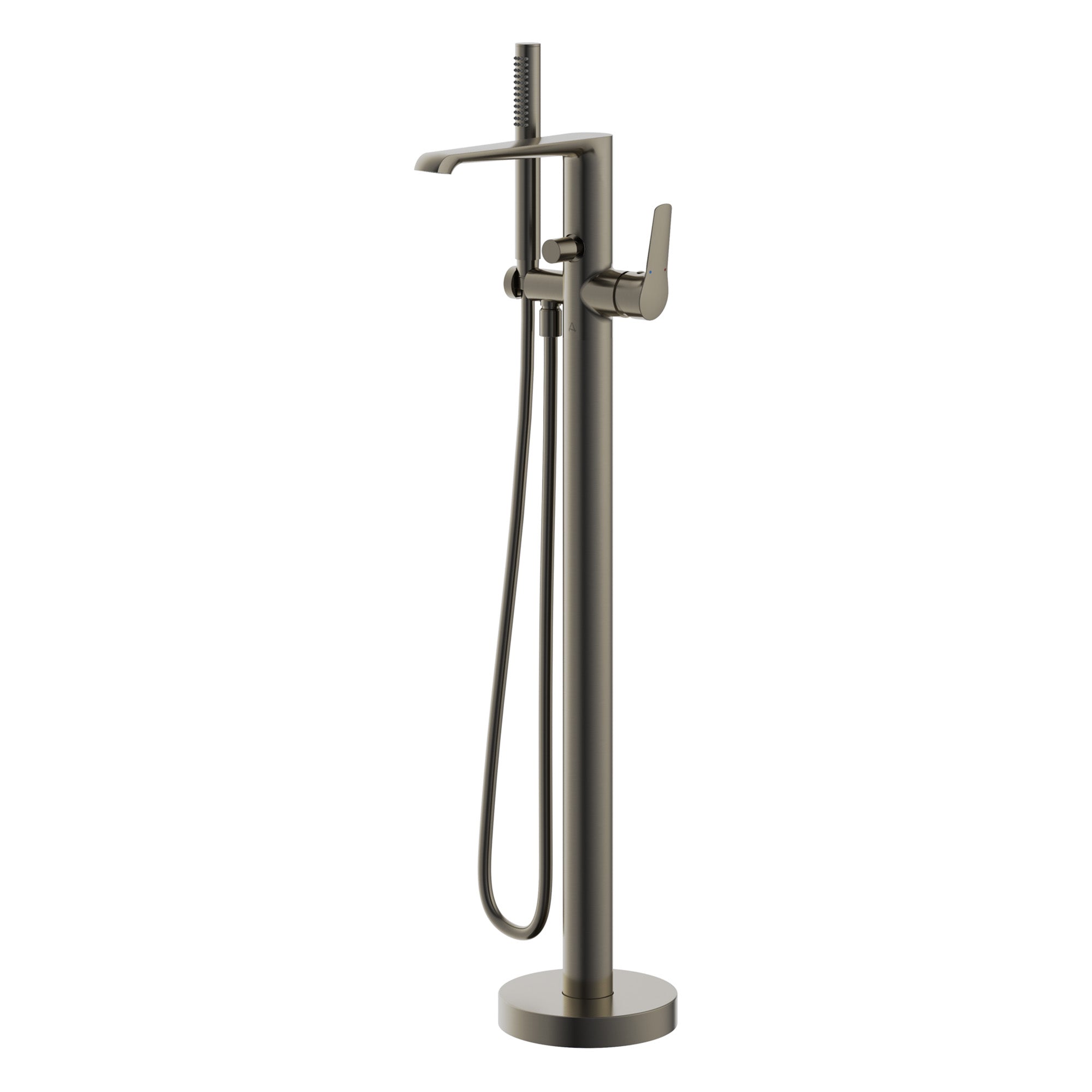 lucca floorstanding bath shower mixer with handset gunmetal