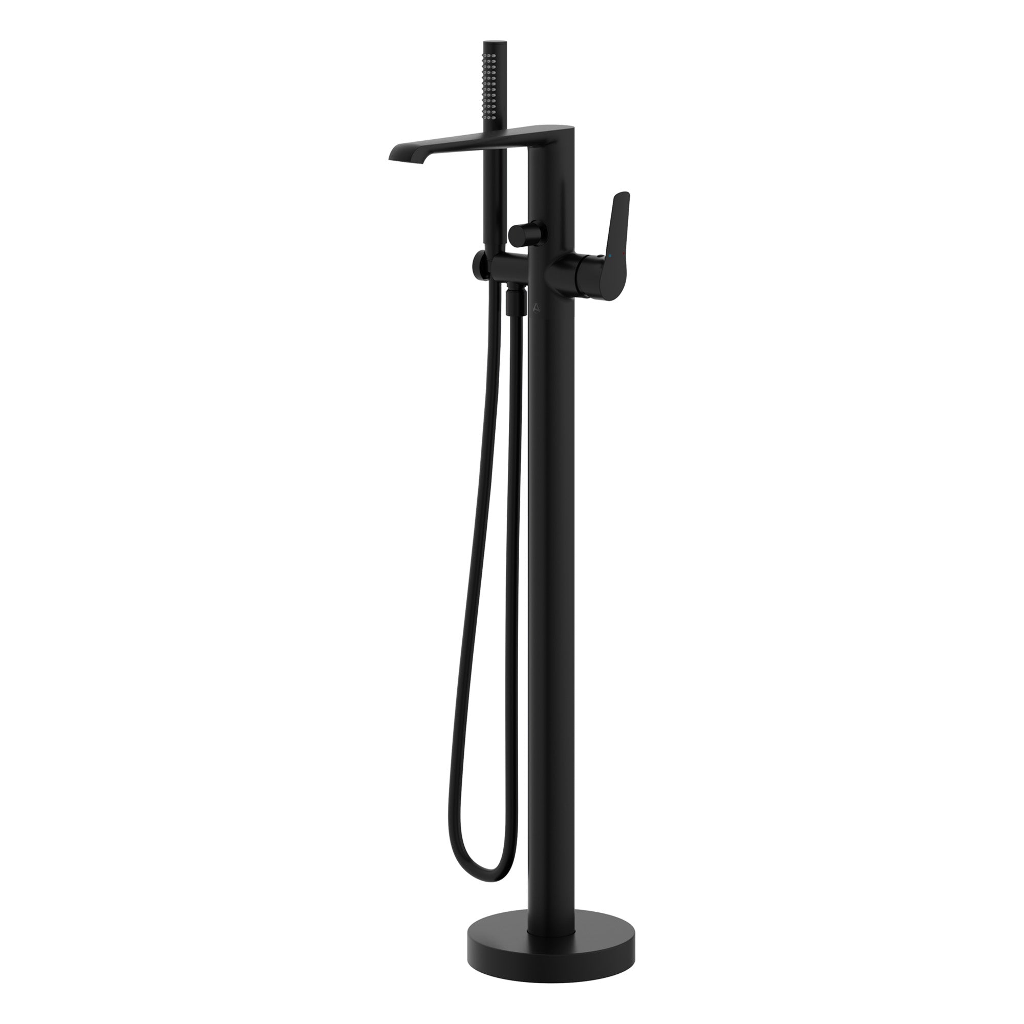 lucca floorstanding bath shower mixer with handset matt black