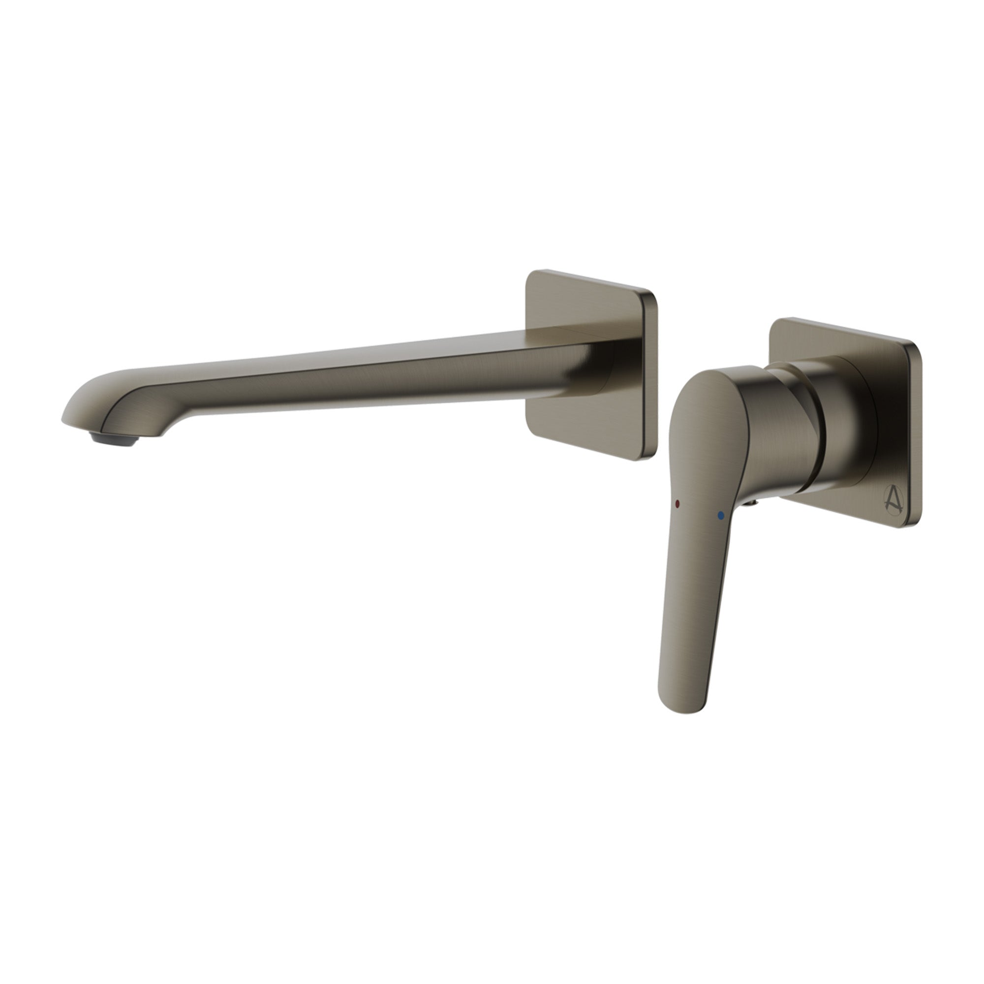 lucca wall mounted bath filler gunmetal grey