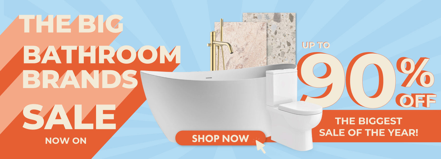 Up to 90% Off BIG Bathroom Brands Sale banner