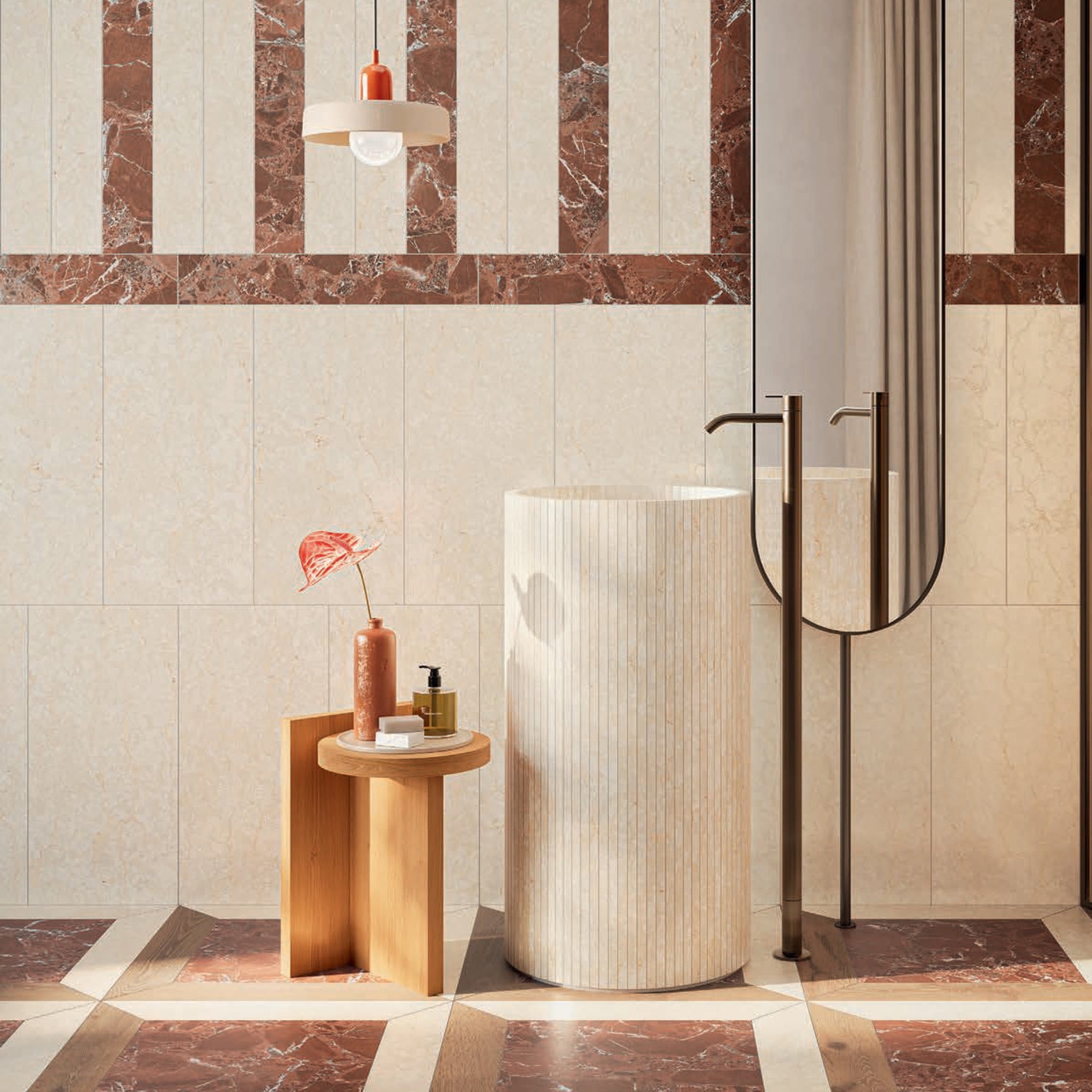 Majestic Crema Marfil Marble Effect Porcelain Tile 30x60cm Satin Matt